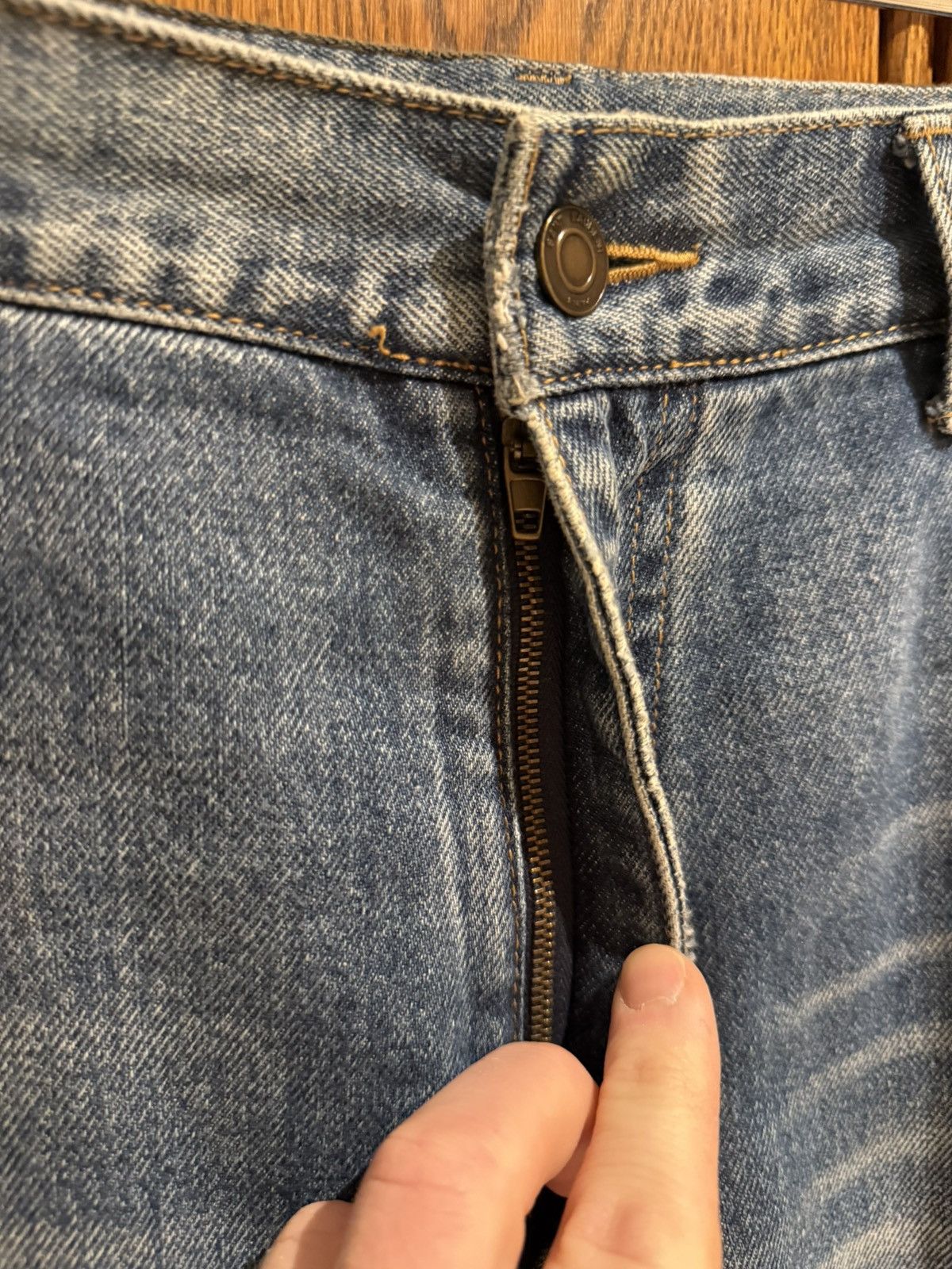 Saint Laurent Paris SS16 Saint Laurent D10 knee rip jeans Hedi 33 grail slim Size US 33 - 12 Thumbnail