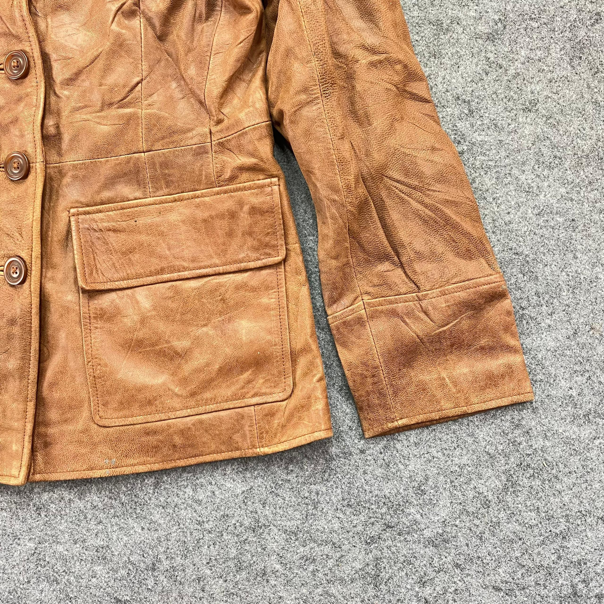 Mossimo Vintage Mossimo Leather Blazer Jacket Size XS / US 0-2 / IT 36-38 - 5 Thumbnail