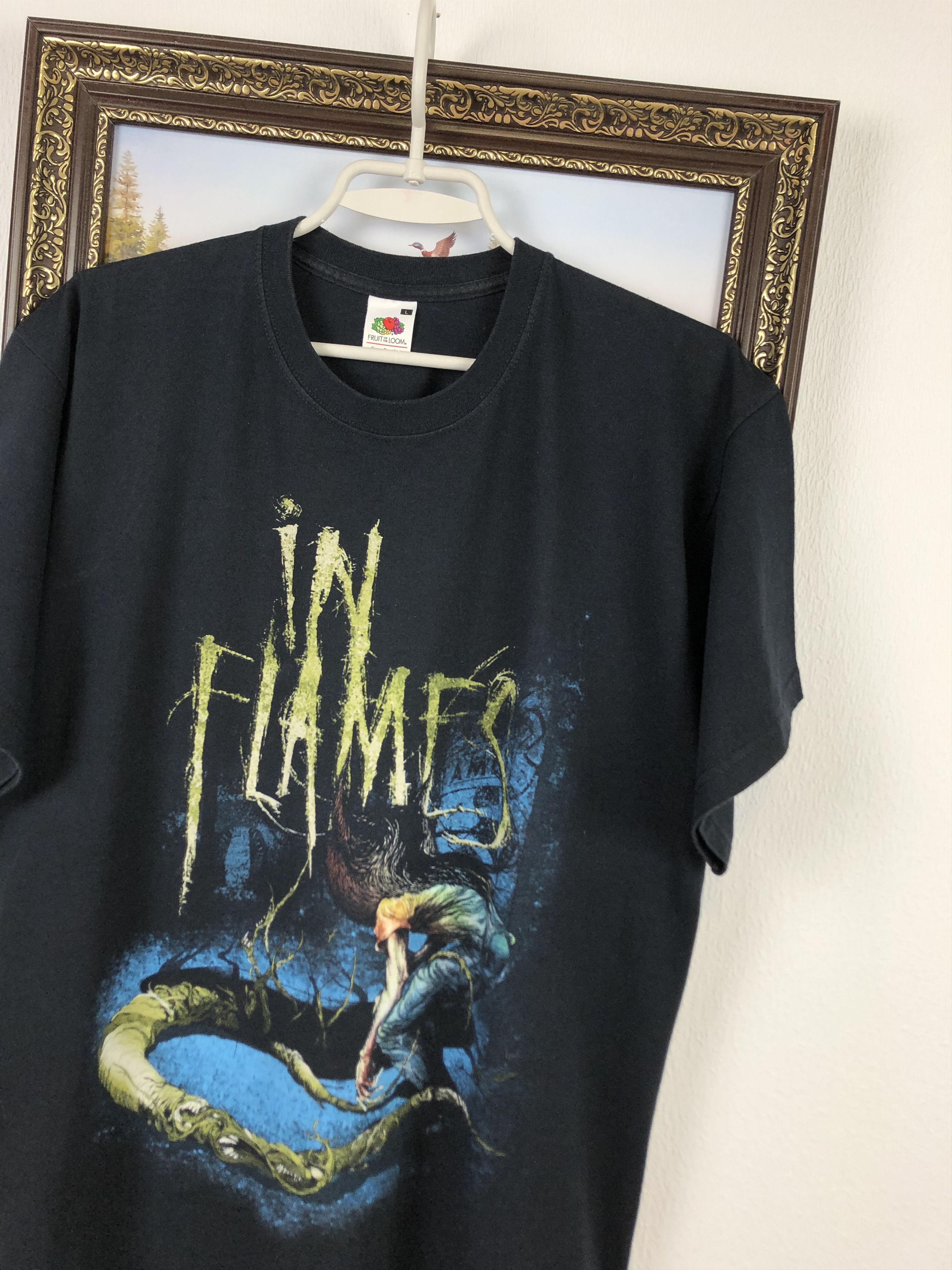 Band Tees In Flames Band Tee Shirt Rare Hype Sense Of Purpose Size US L / EU 52-54 / 3 - 4 Thumbnail