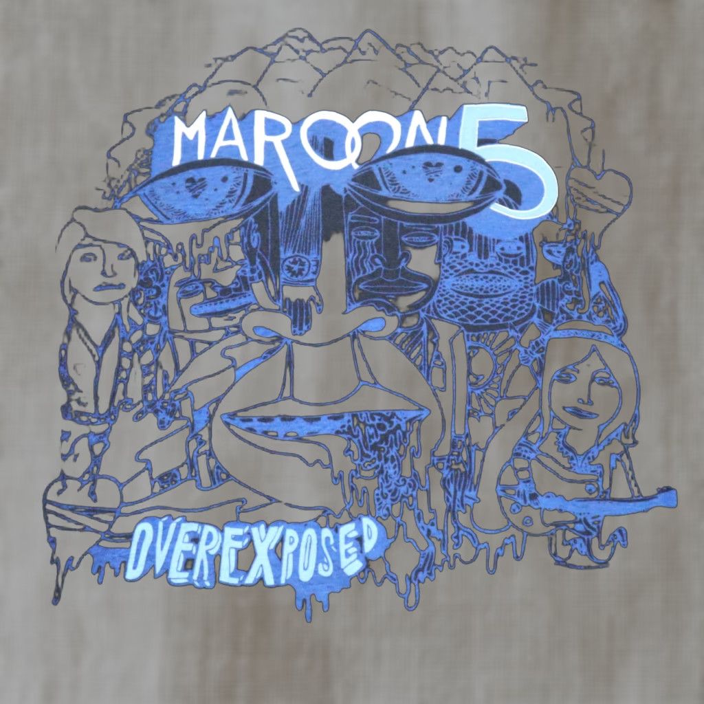 Tultex VINTAGE Maroon 5 2013 Tour Tee T-Shirt Overexposed Album Art Black Women's L Size L / US 10 / IT 46 - 1 Thumbnail