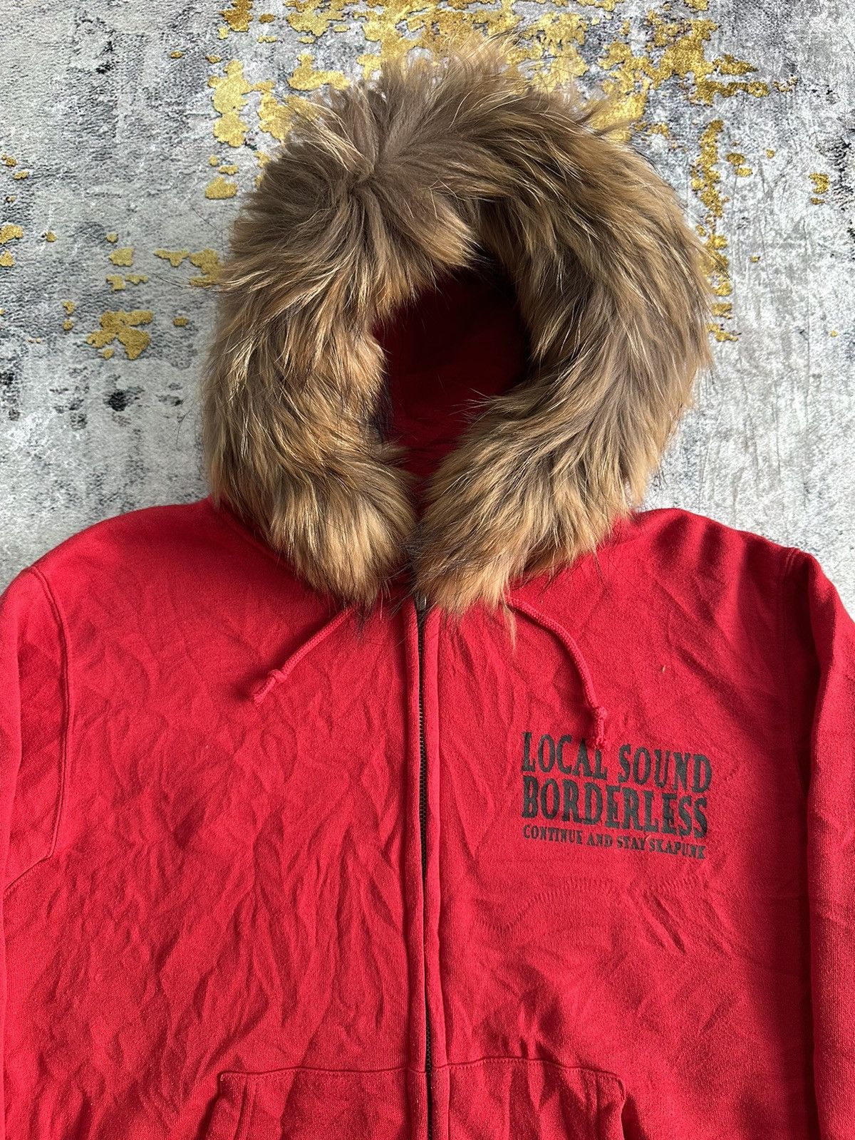 If Six Was Nine × Japanese Brand × Le Grande Bleu (L.G.B.) STAY SKAPUNK SKULL FUR ZIPHOODIE IFSIXWASNINE PUNK STYLED Size US M / EU 48-50 / 2 - 4 Thumbnail