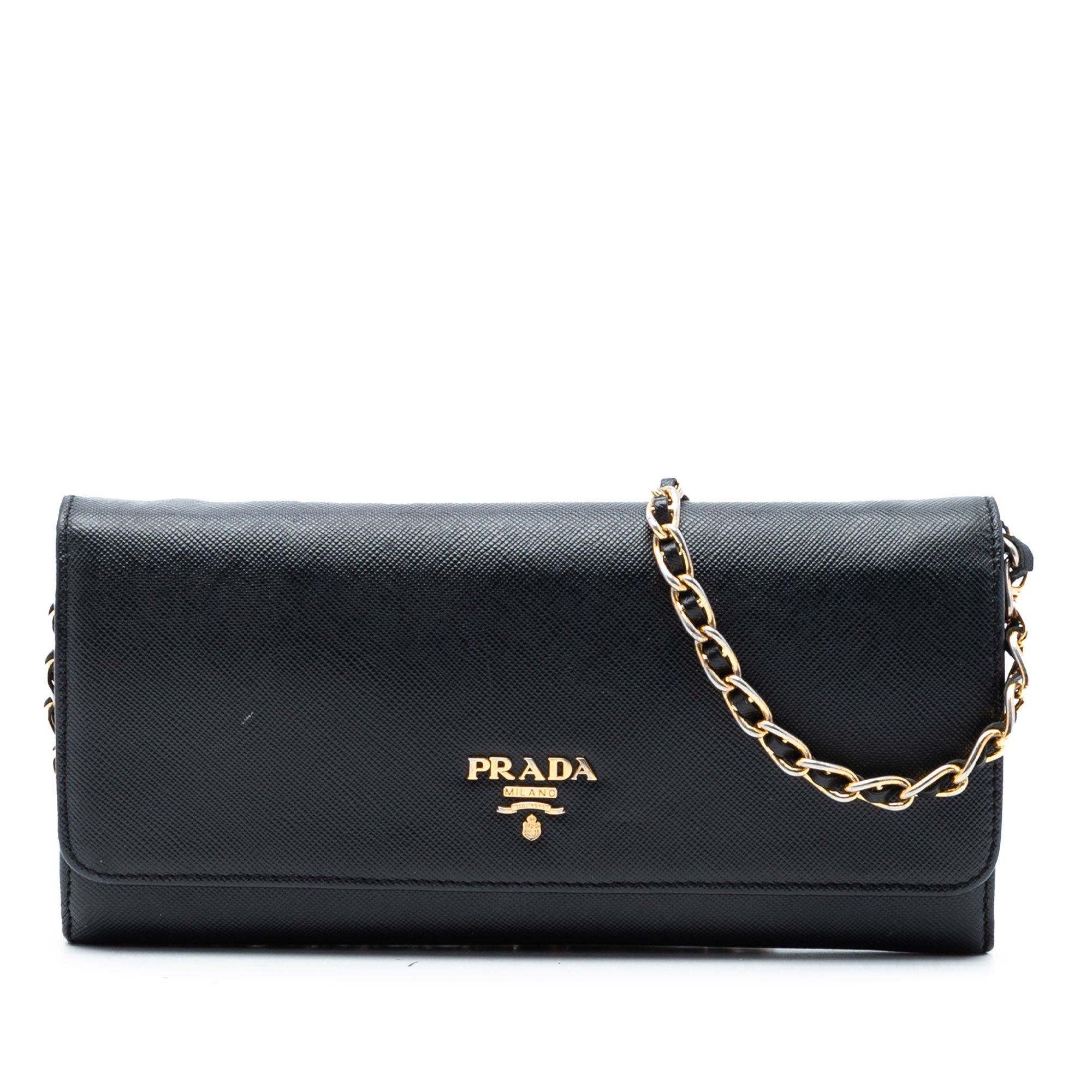 Prada Saffiano Wallet On Chain Size ONE SIZE - 1 Thumbnail