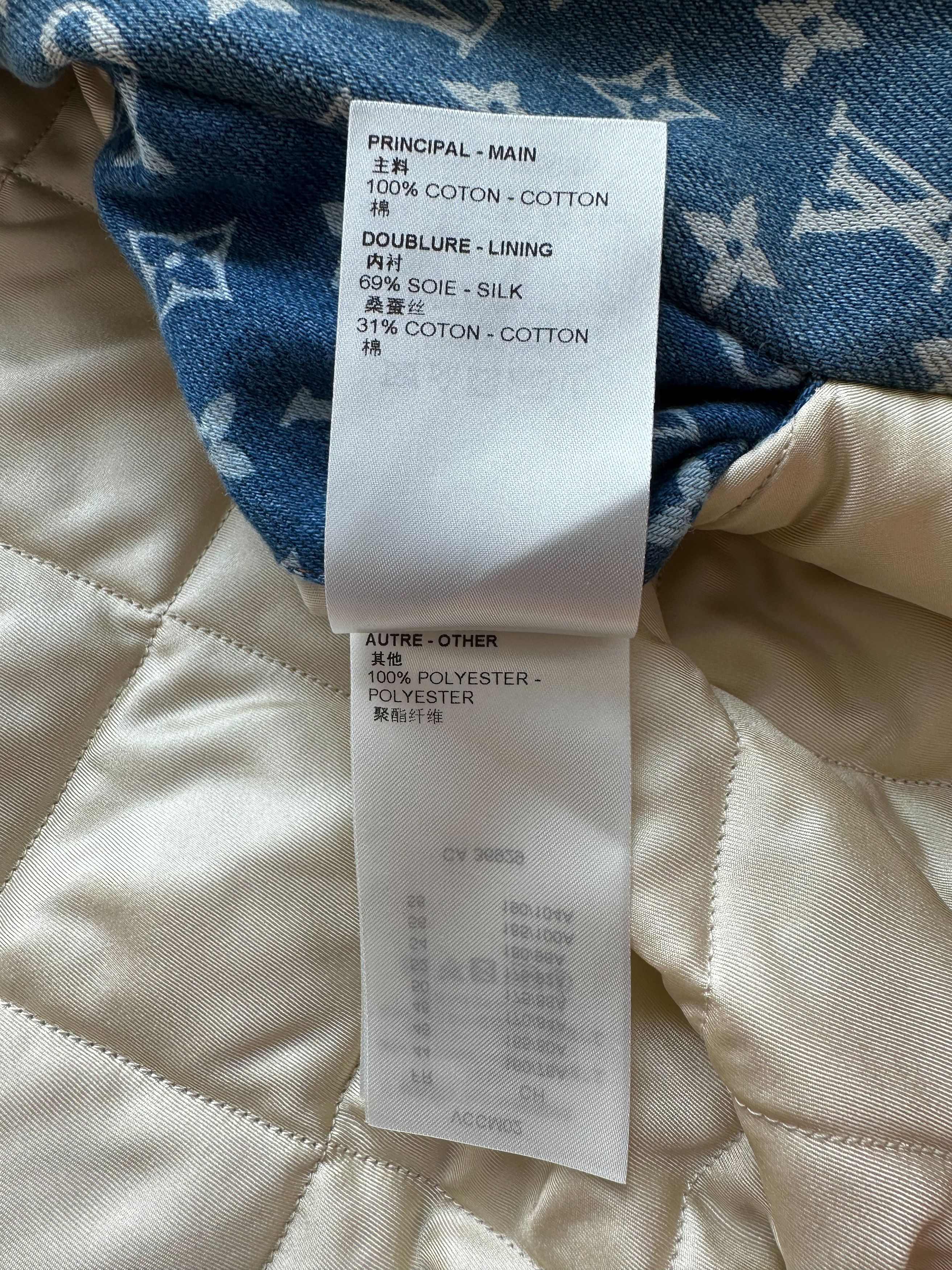 Louis Vuitton Louis Vuitton Blue Monogram Distressed Floral Jacket Size US XL / EU 56 / 4 - 8 Thumbnail