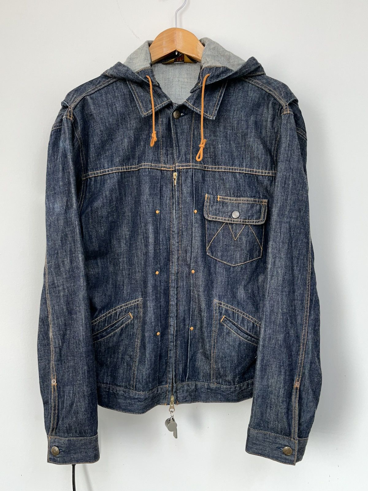 Japanese Brand Melple Selvedge Denim Hooded Jacket Size US L / EU 52-54 / 3 - 1 Thumbnail