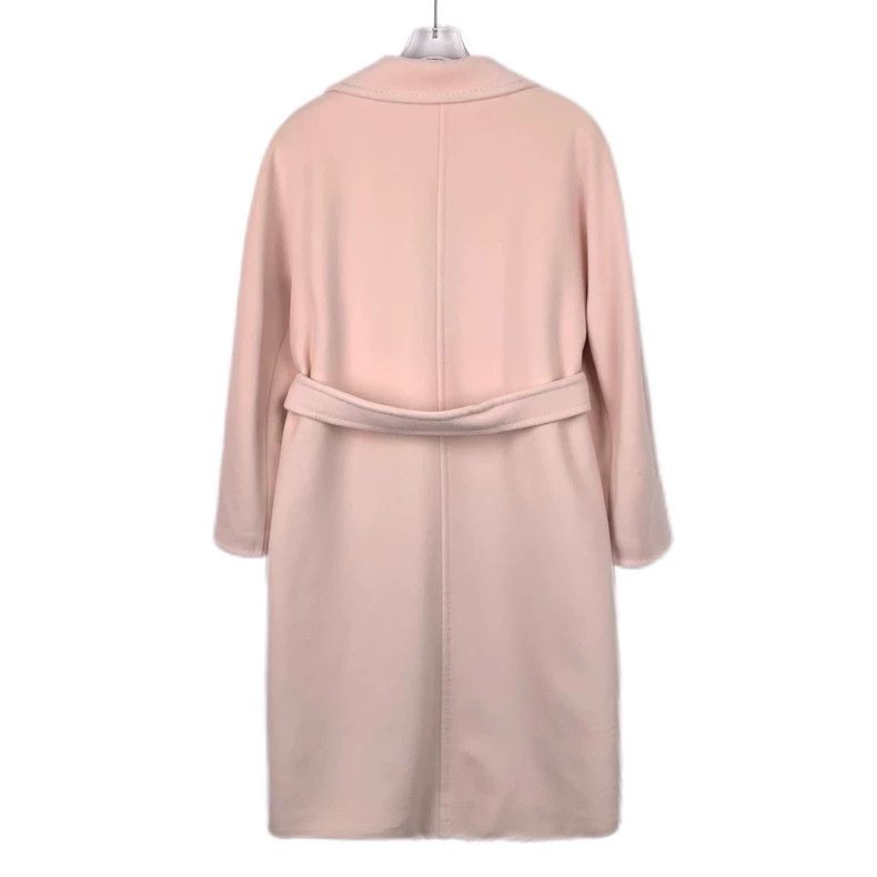 Max Mara Max Mara 101801 Pink wool lapel double-breasted coat Size XXS / US 00 / IT 34 - 2 Thumbnail
