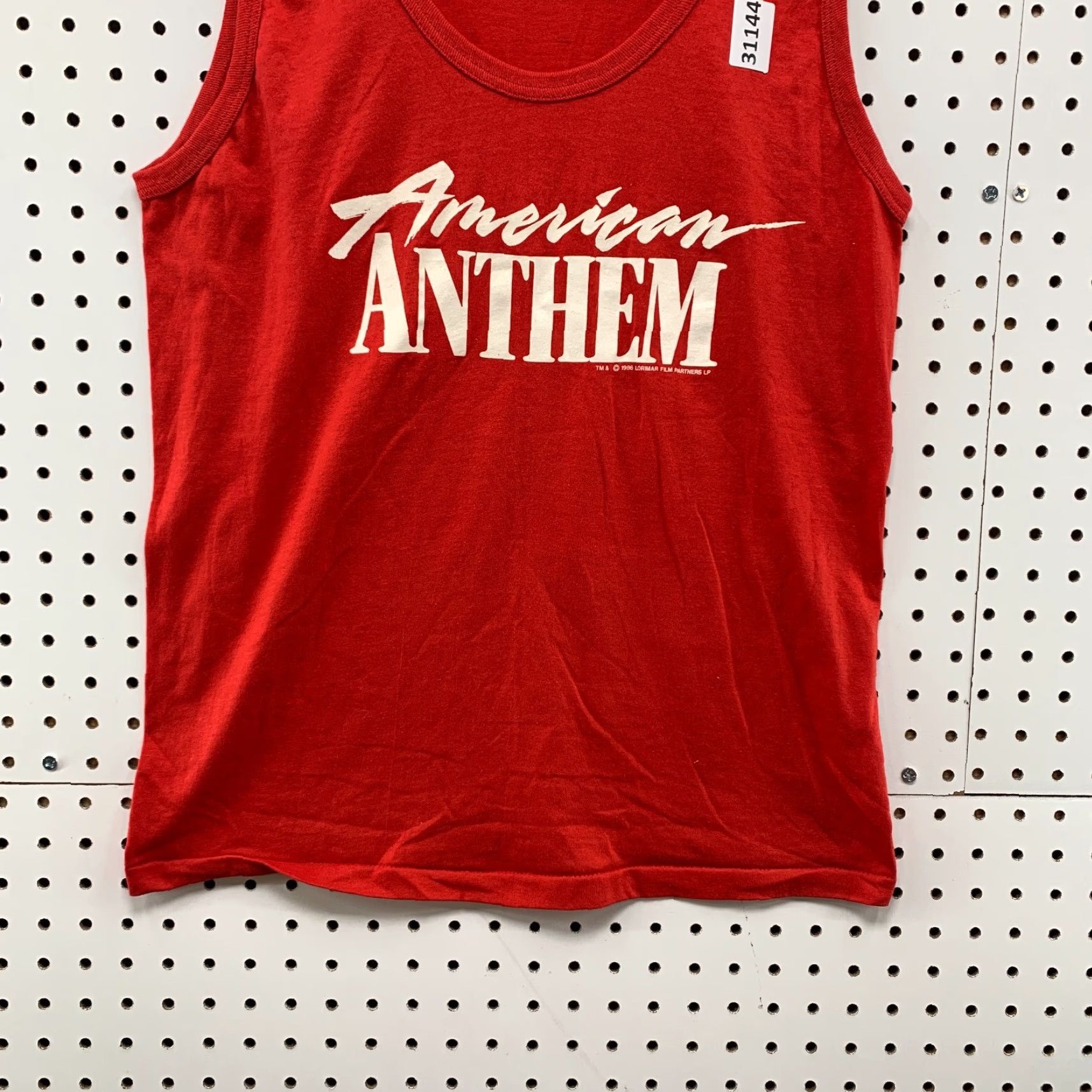 Vintage VINTAGE American Anthem Movie Promo Tank Shirt Red Mens S Small 80s Film Theme Crew Neck Cotton T-Shirt Men Size US S / EU 44-46 / 1 - 6 Thumbnail