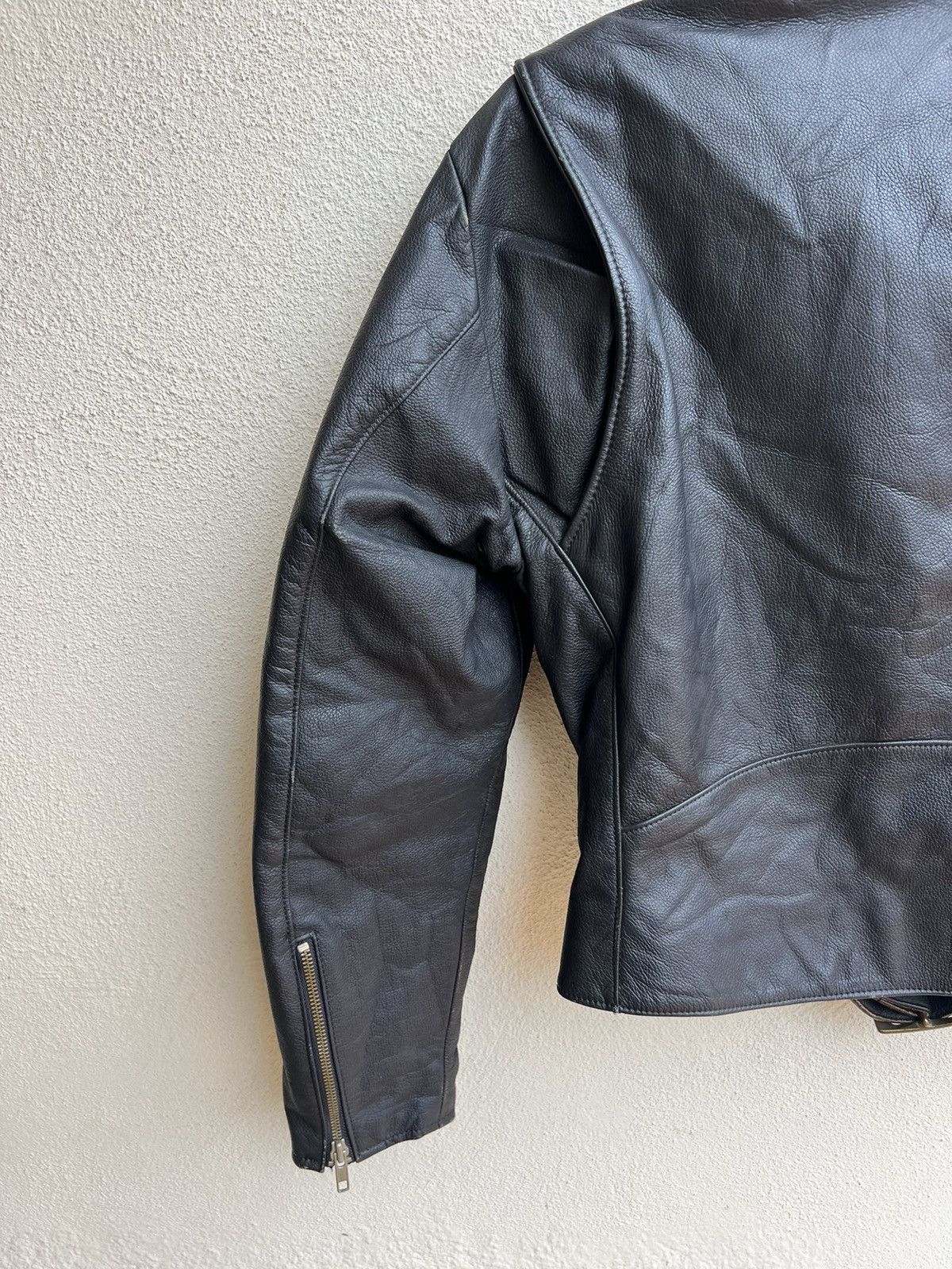 Leather Vintage KOMINE Japan Black Cow Leather Motorcycle Jacket Size US M / EU 48-50 / 2 - 21 Thumbnail