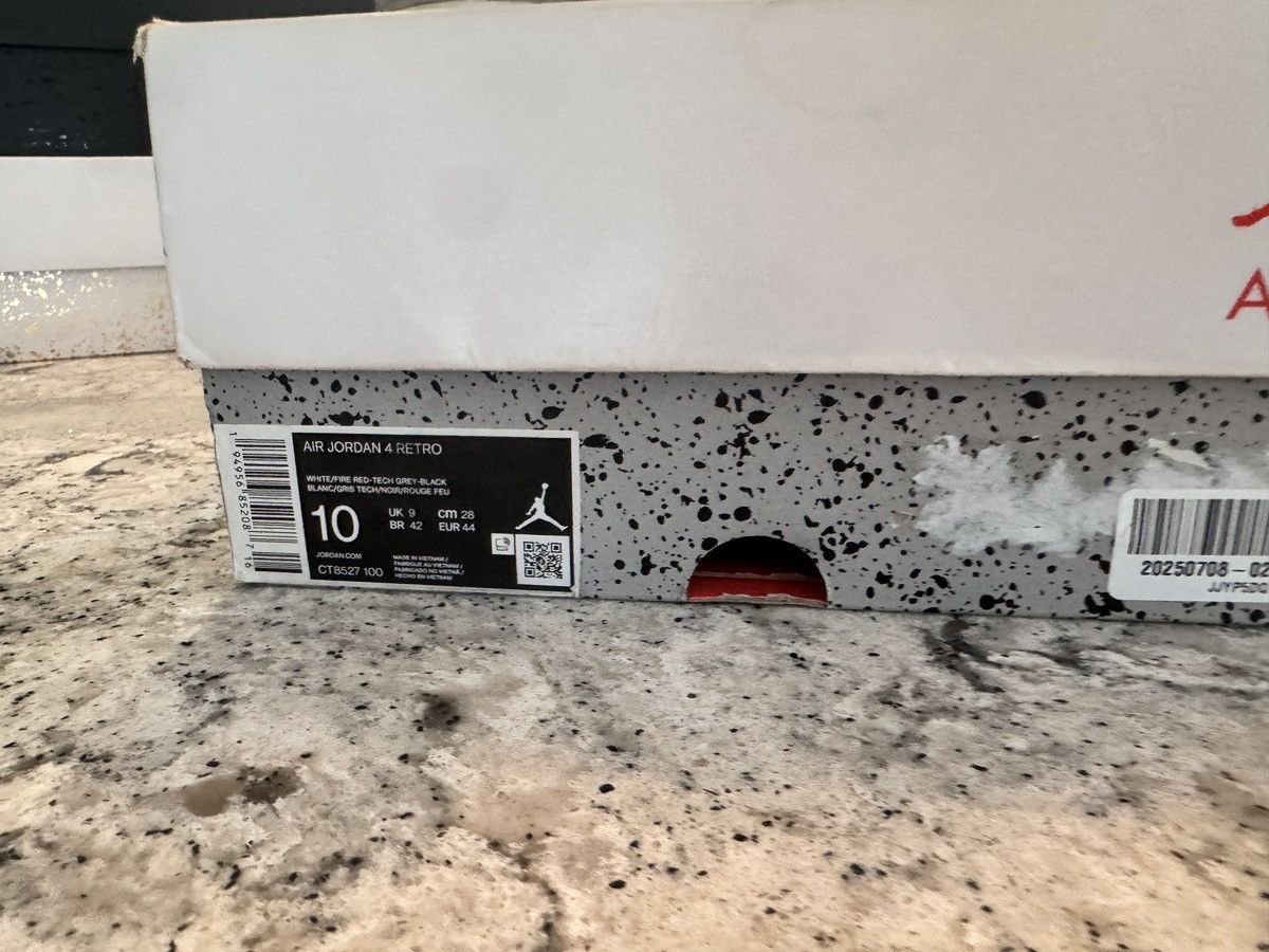 Jordan Brand Jordan 4 Retro White Oreo Beaters Size US 10 / EU 43 - 9 Thumbnail