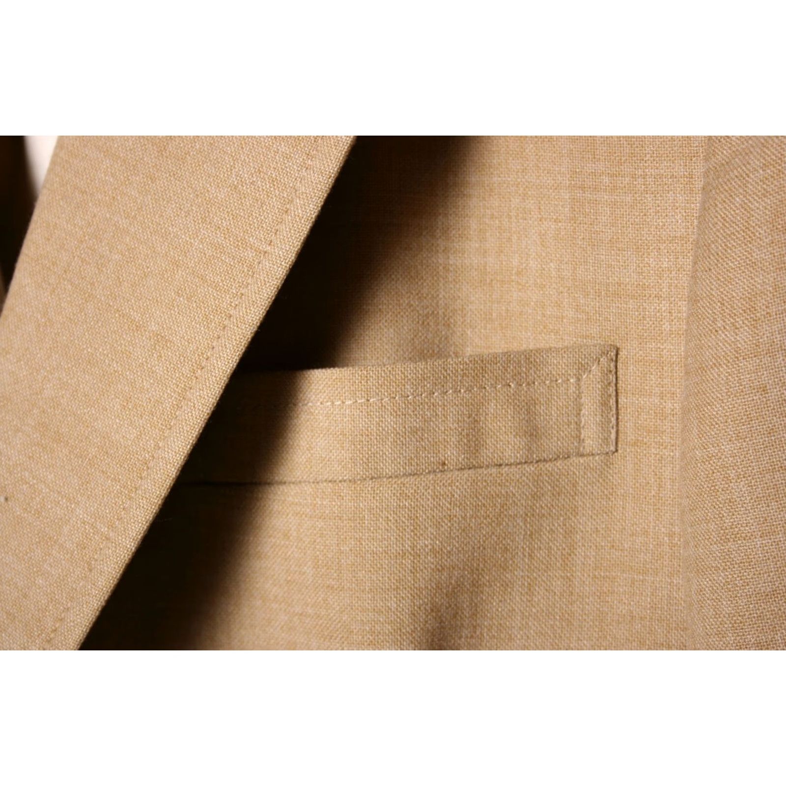Hart Schaffner Marx VINTAGE Hart Schaffner Marx Jack Nicklaus Golden Bear Tan Blazer 42R Blazer Mens Tan 2-Button 3-Button Single-Vented Excellent Size 42R - 3 Thumbnail