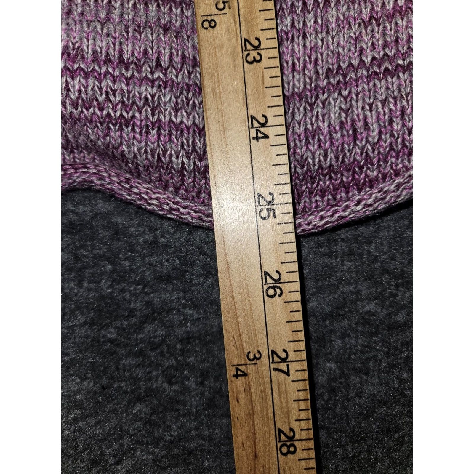 Vintage Columbia Sweater Womens Medium Purple Striped Turtleneck Knit Stretch Casual Size M / US 6-8 / IT 42-44 - 4 Thumbnail