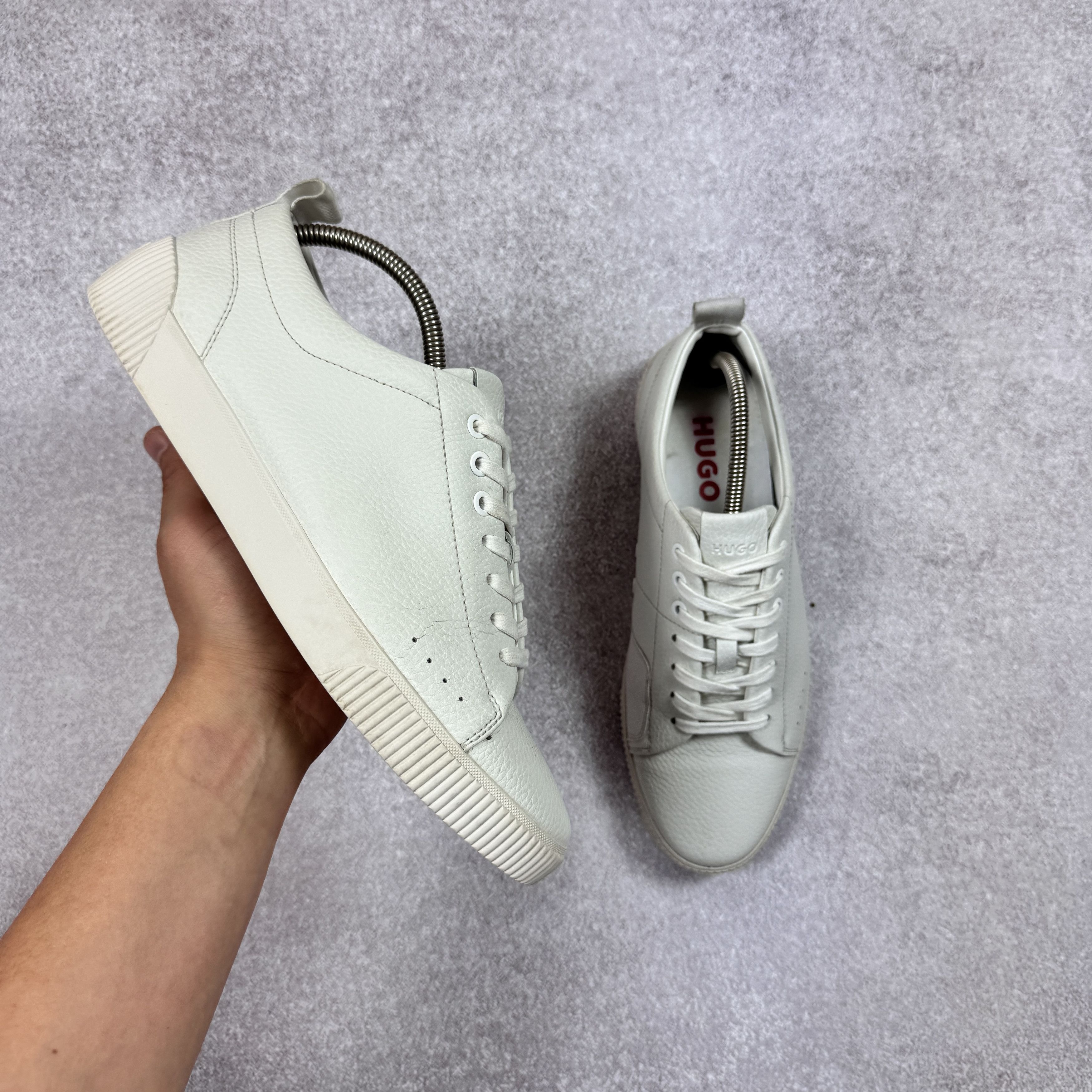 Hugo Boss Hugo Boss 50471315 White Leather Sneakers Size 42 / 27 cm Size US 9 / EU 42 - 1 Thumbnail