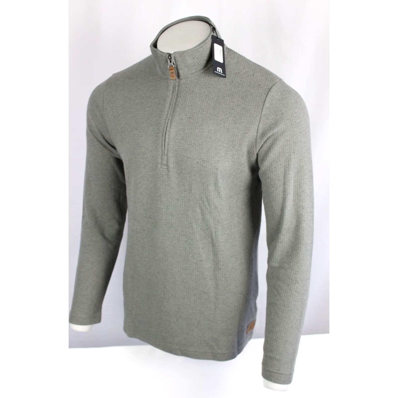 TravisMathew Travis Mathew Men's Airport Lounge 1/4 Zip Pullover M Medium Gray Shirt Size US M / EU 48-50 / 2 - 5 Thumbnail