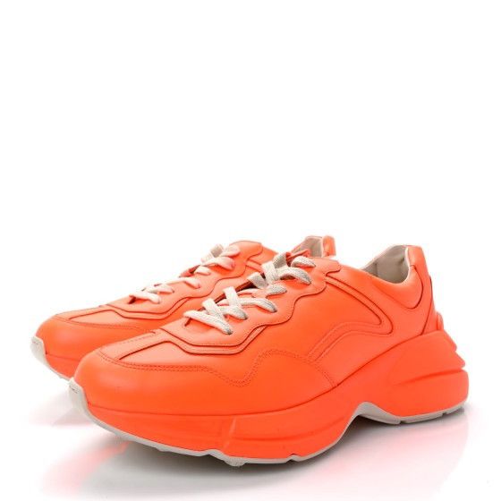 Gucci Rhyton - Calfskin - Apollo Fluo (Neon Orange) Size US 12.5 / EU 45-46 - 1 Thumbnail