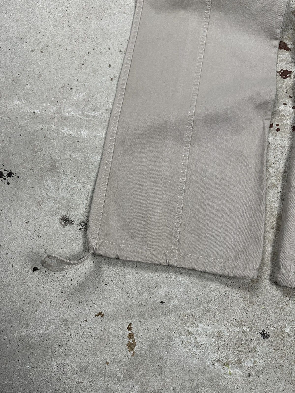 If Six Was Nine Vintage Y2K Baggy Cargo Embroidery Flowers Beige Pants Flare Size US 30 / EU 46 - 4 Thumbnail