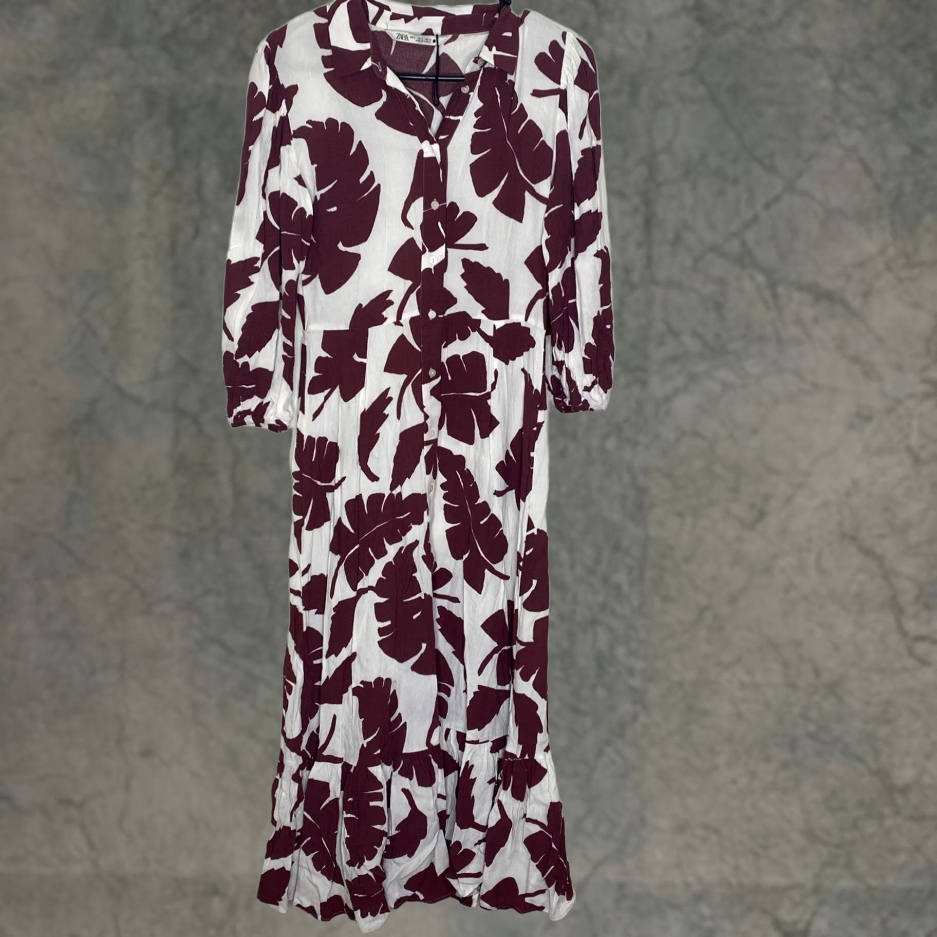 zara printed long sleeve maxi dress Zara Green Geometric Print Maxi Shirt Dress