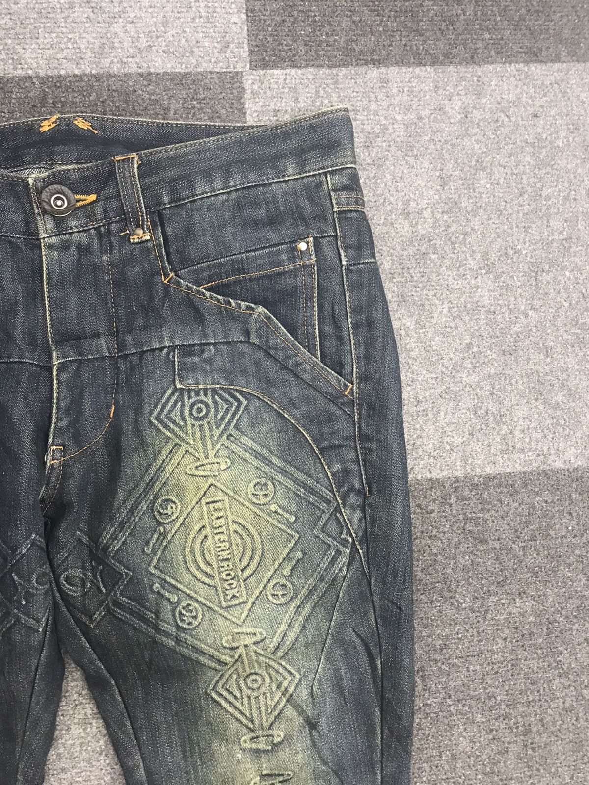 PPFM Archival Design Engraved Easter Rock PPFM Skinny Jeans F462 Size US 32 / EU 48 - 8 Thumbnail