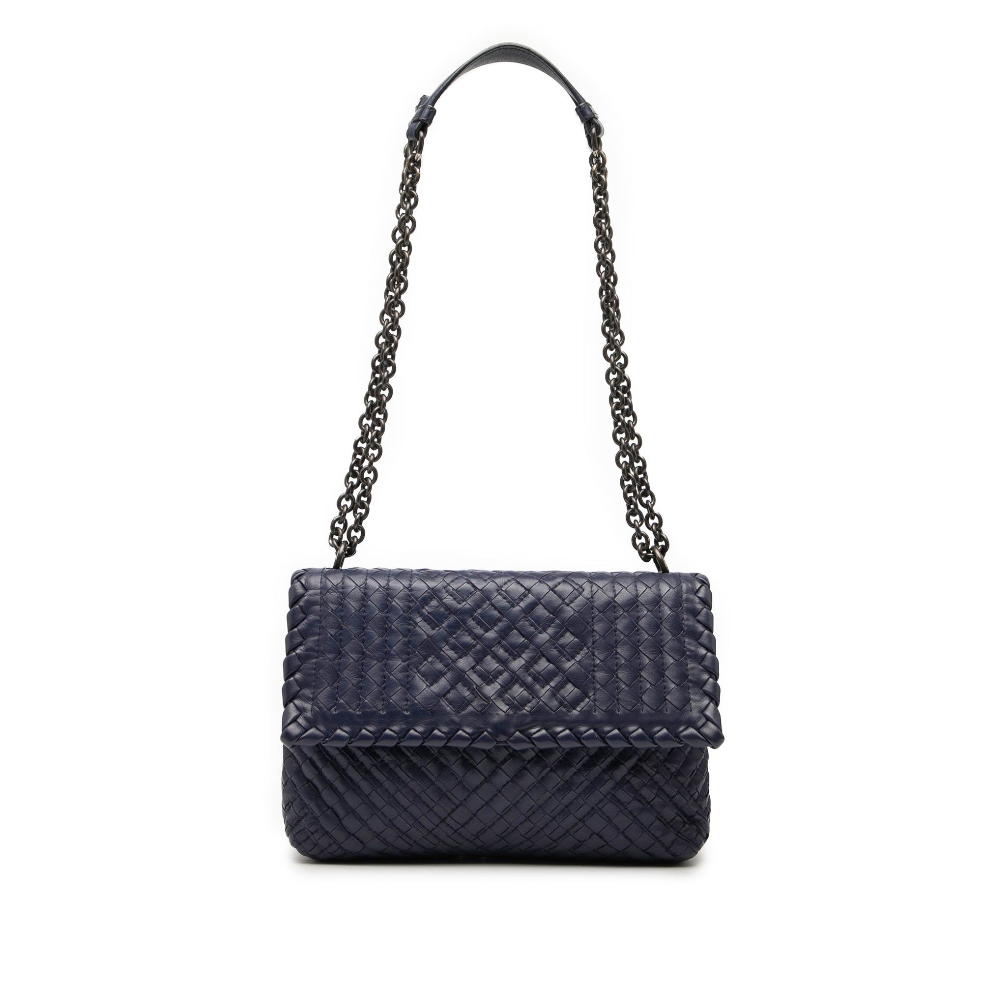 Bottega Veneta Small Nappa Intrecciato Stitched Olimpia Shoulder Bag Size ONE SIZE - 1 Thumbnail