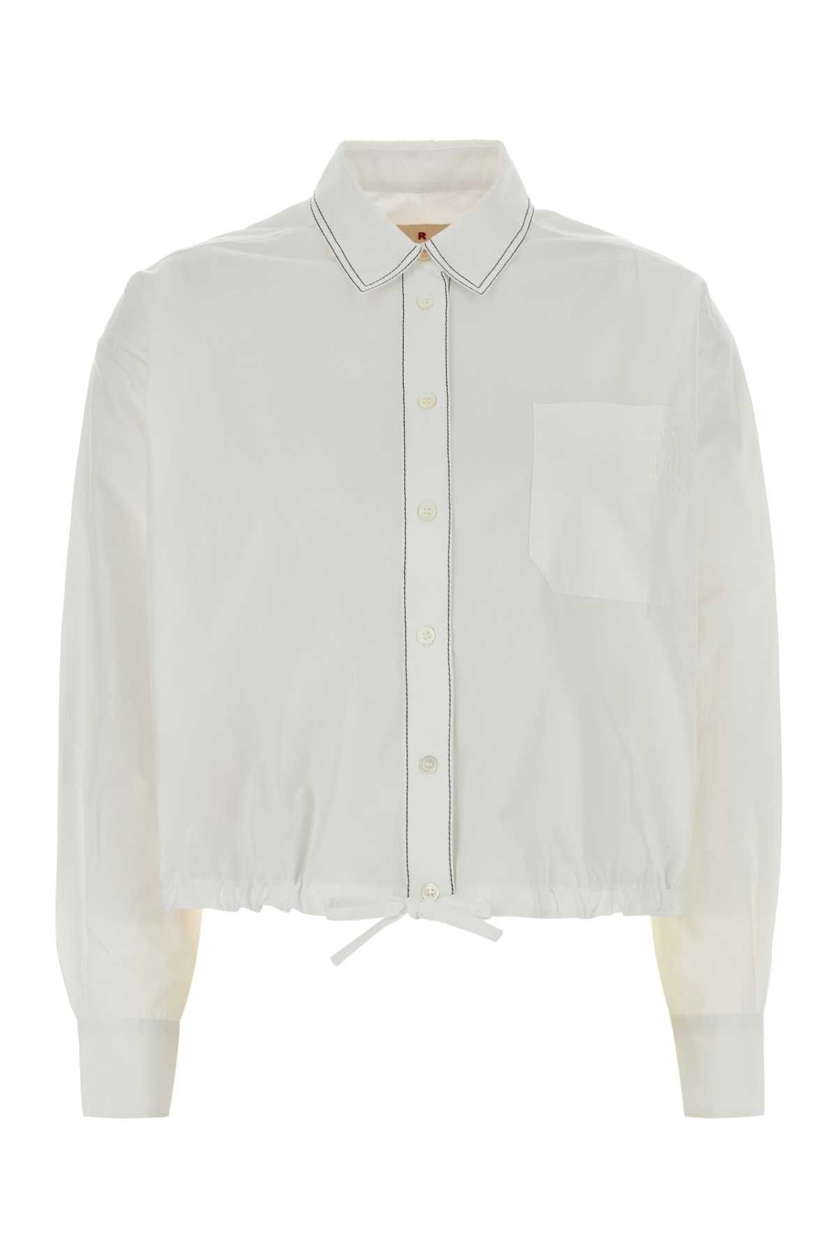 White Poplin Oversize Shirt
