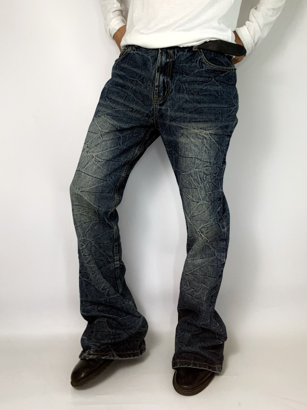 If Six Was Nine super flared mudwash batter jeans japan ifsx style lgb Size US 30 / EU 46 - 16 Thumbnail