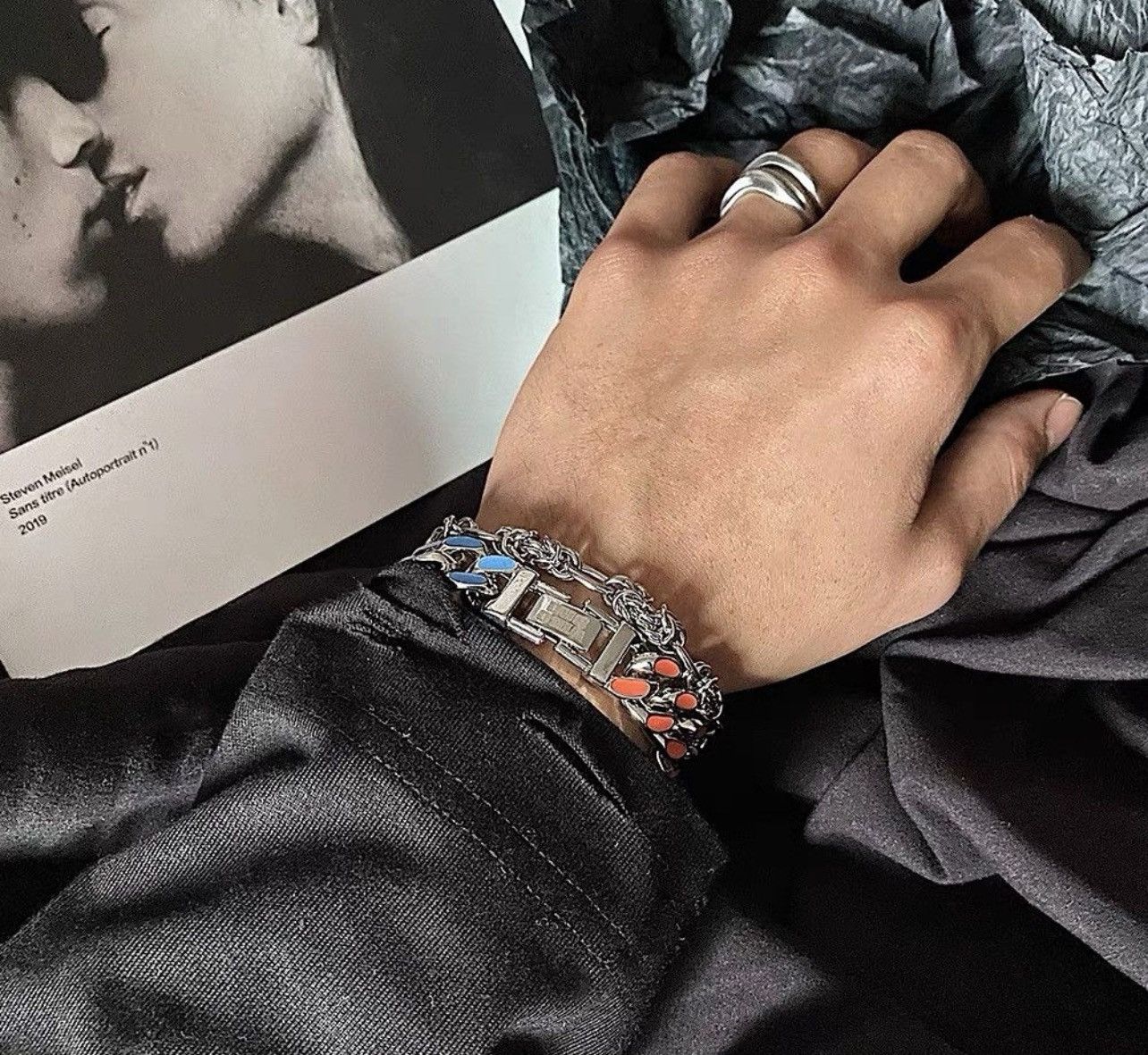 Designer Retro punk bracelet Size ONE SIZE - 2 Thumbnail
