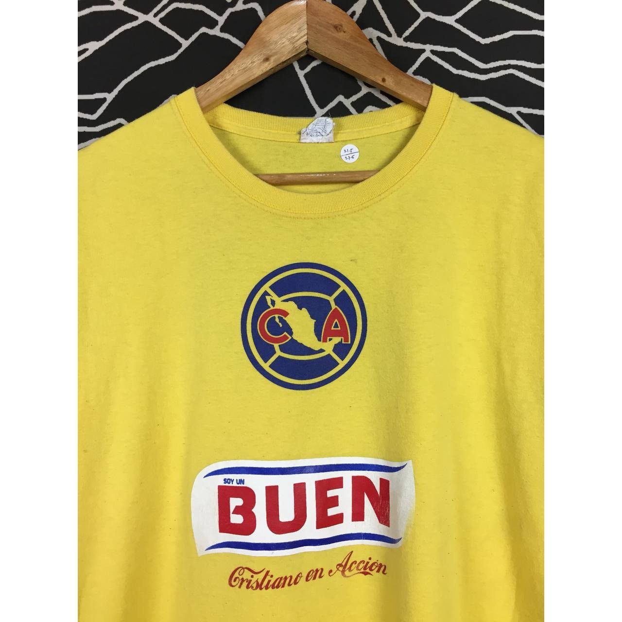 Mexicana × Vintage Vtg Club America Soy Un Buen Cristiono en Accion Soccer Tee Size US L / EU 52-54 / 3 - 3 Thumbnail
