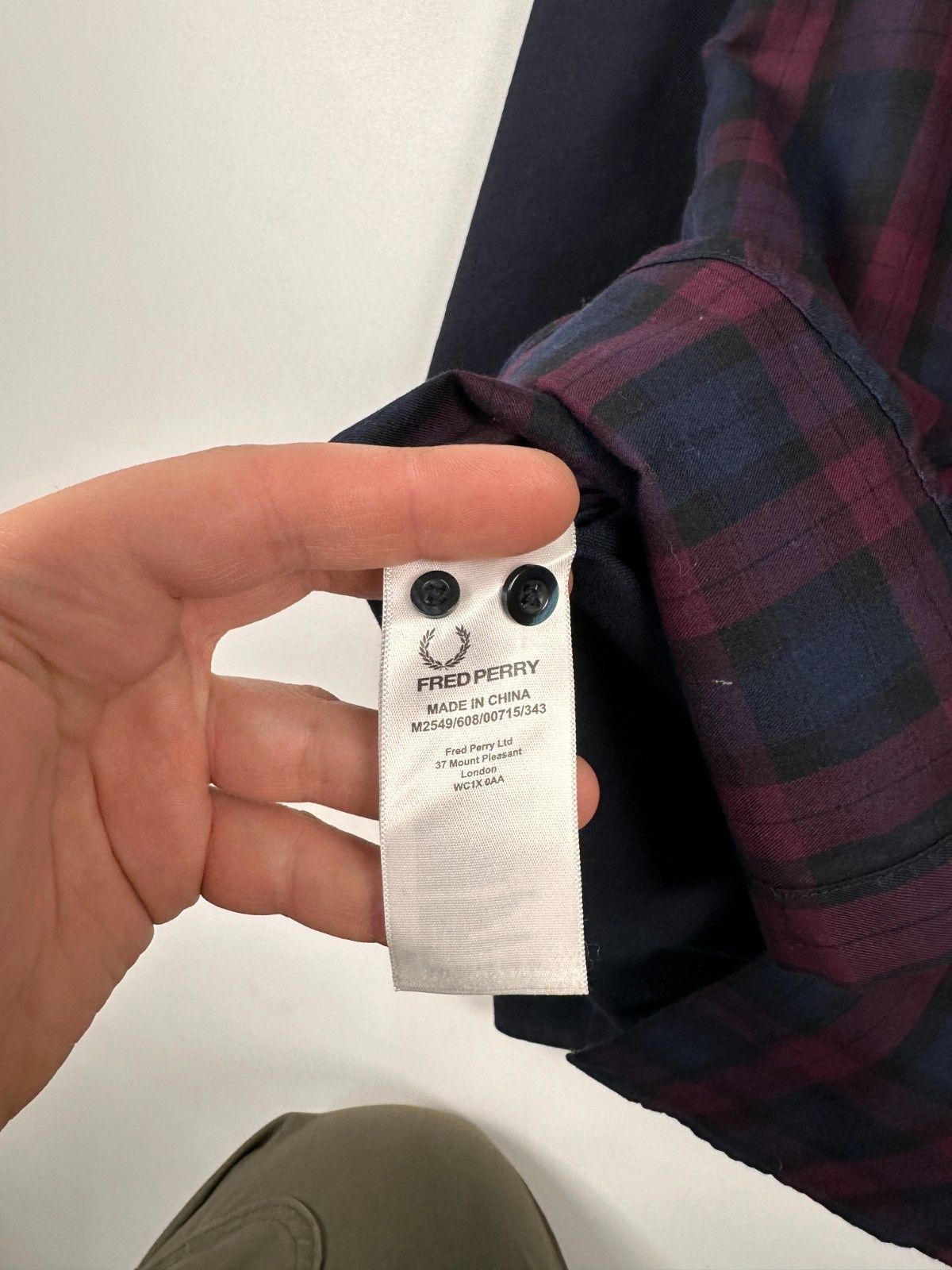 Fred Perry Fred Perry Mens Shirt Button Down Long Sleeve Check Size XS Size US XS / EU 42 / 0 - 6 Thumbnail
