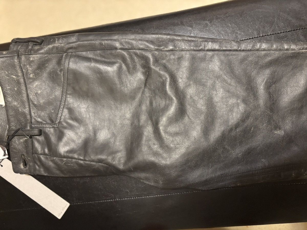 Rick Owens Drkshdw Rick Owens Tyrone Leather Jeans Brand New SS25 Size US 31 - 9 Thumbnail