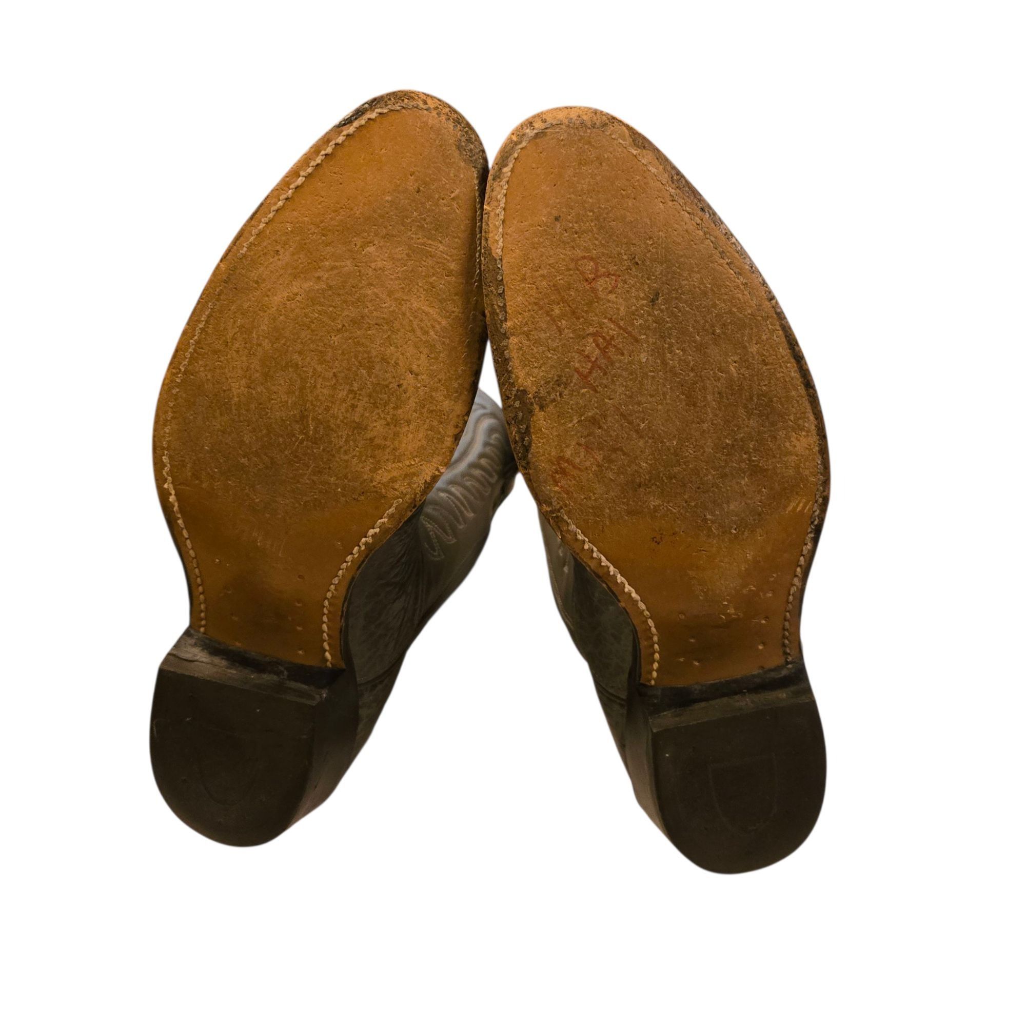 Other Gray Leather Cowboy Boots Vintage Mens 11 B Narrow Width Cou Size US 11 / EU 44 - 17 Thumbnail