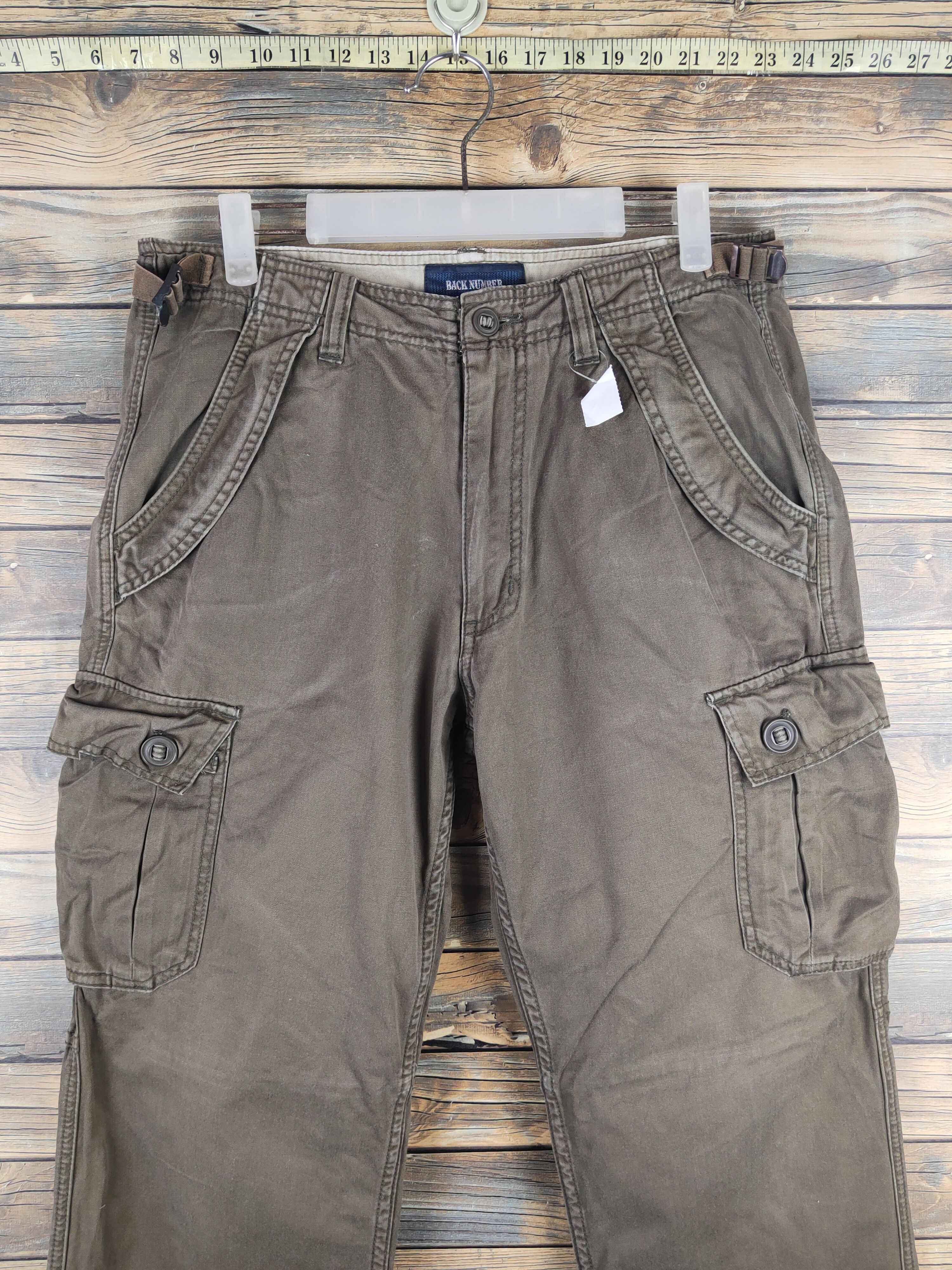Japanese Brand DL Back Number Brown Multipocket Cargo Pants #46-235T Size US 32 / EU 48 - 2 Thumbnail
