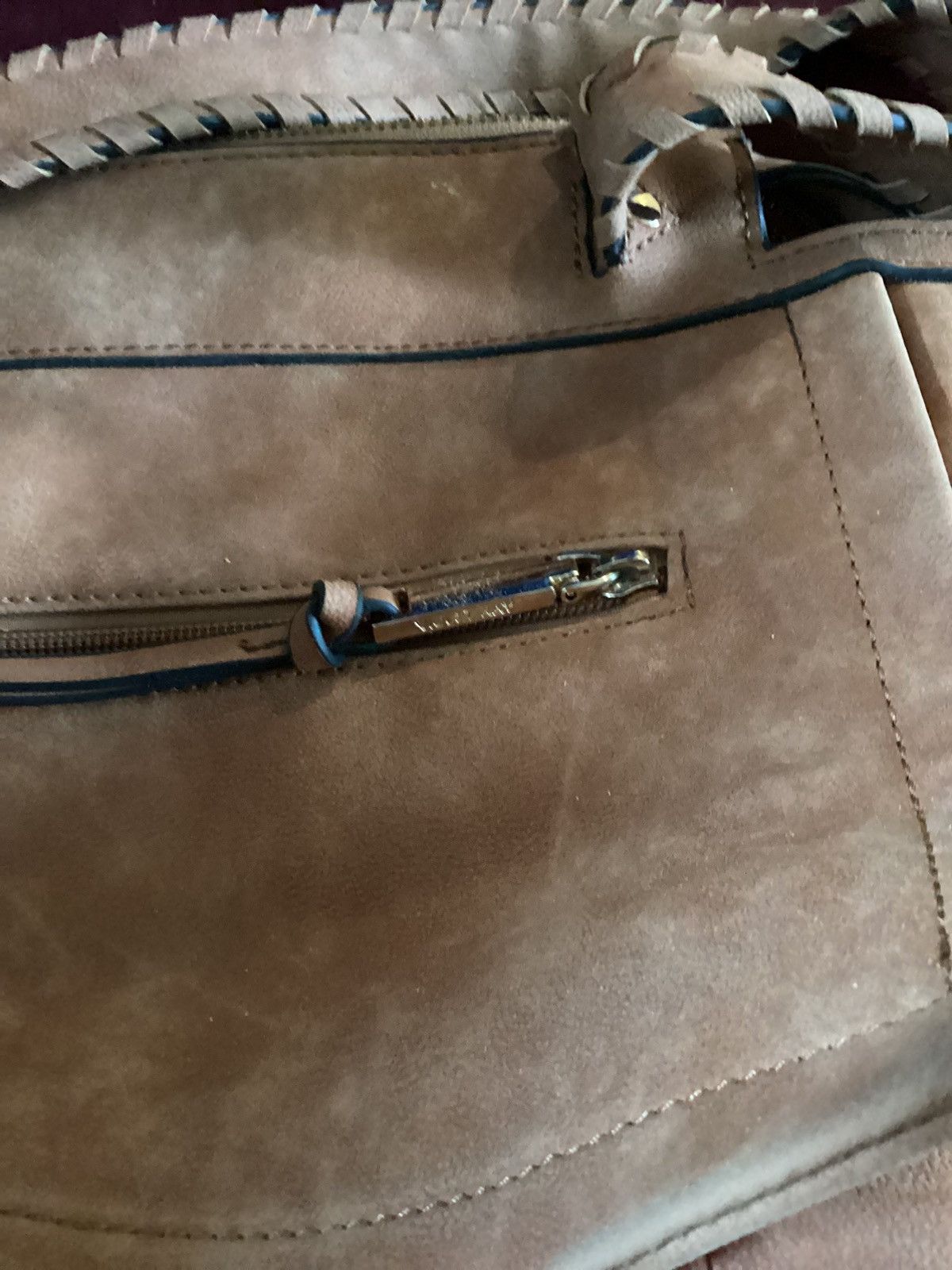 Torrid 727-Torrid Brown Satchel Handbag with Herringbone Lining Size ONE SIZE - 9 Thumbnail