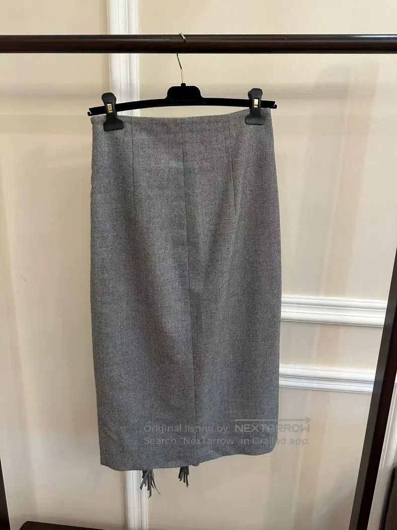 Brunello Cucinelli Brunello Cucinelli Fringe Wool Skirt Size 25" / US 0 / IT 36 - 2 Thumbnail