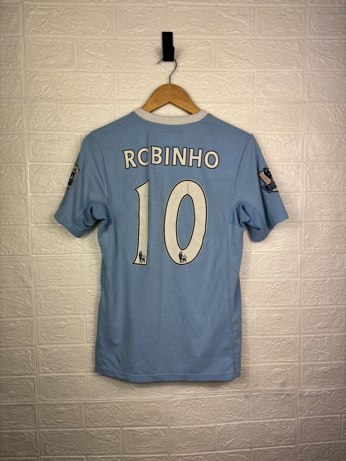 Umbro MANCHESTER CITY 2009-10 #10 ROBINHO FOOTBALL SOCCER JERSEY