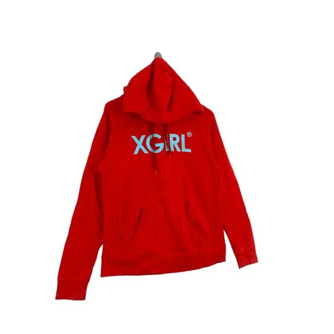 Vintage Vintage X-GIRL Skateboard Brand Print Red Hoodie Size US L / EU 52-54 / 3 - 3 Thumbnail
