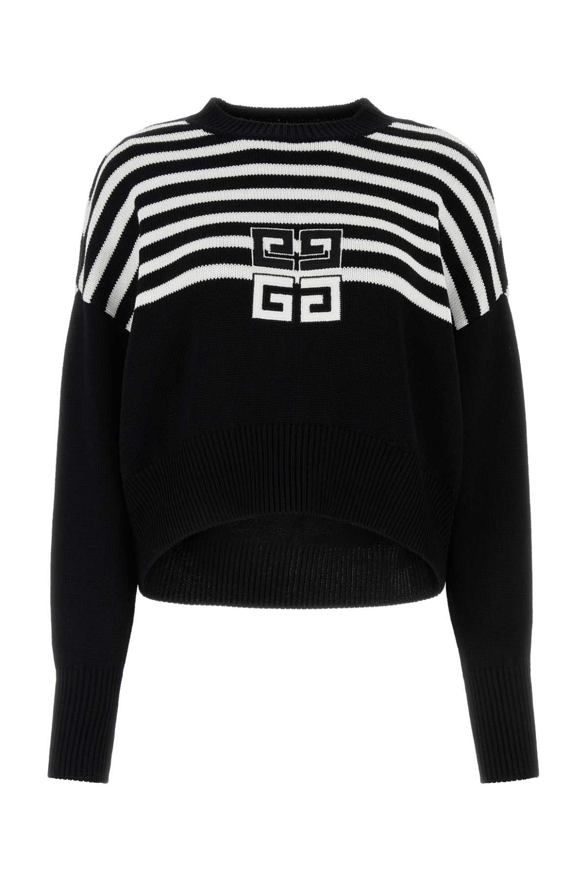 image of Givenchy Black Viscose Blend Oversize Sweater, Women's (Size XS)