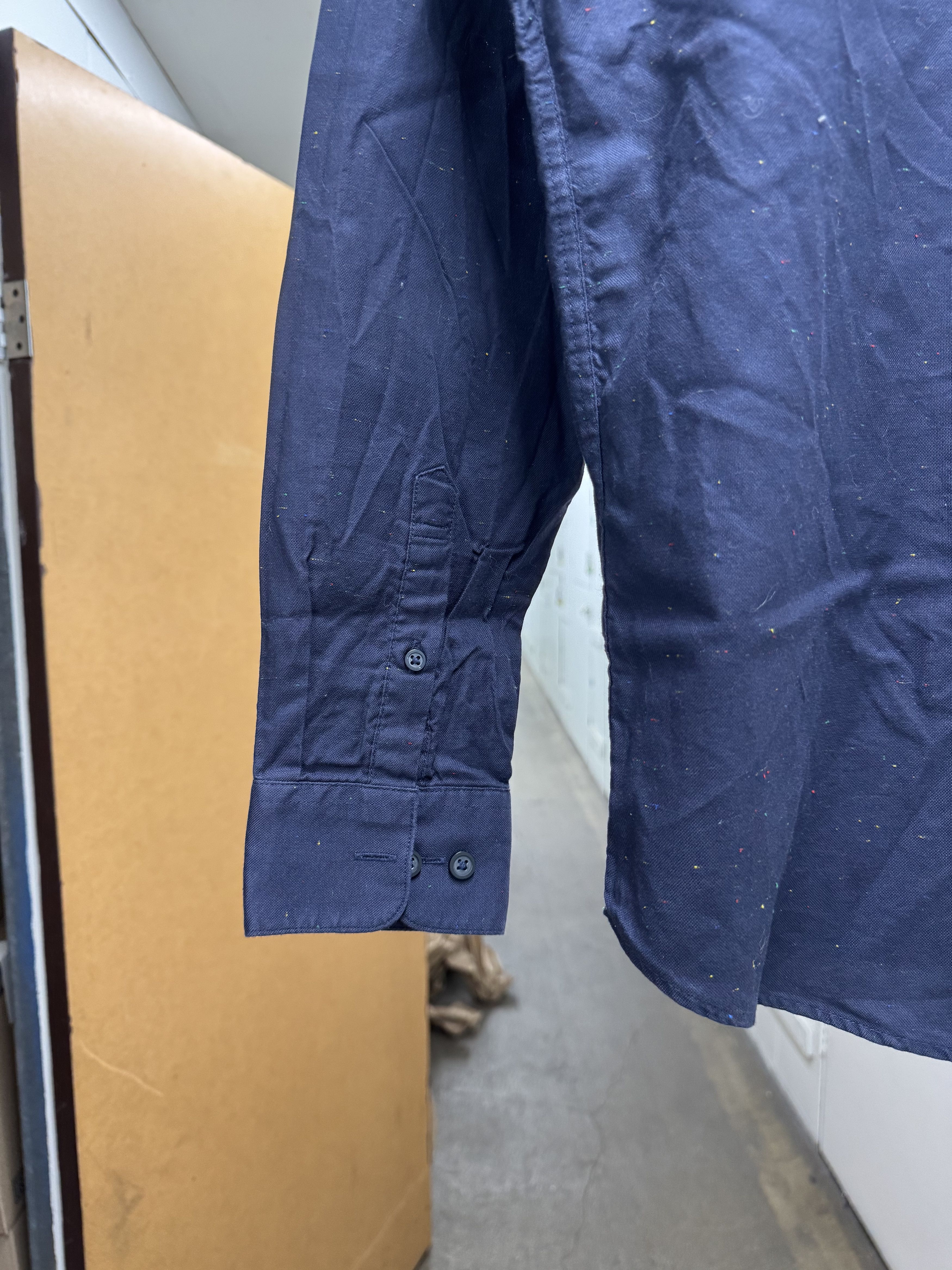 Selected Homme Selected Homme Slim Fit Blue Speckled Button Up Shirt Size US S / EU 44-46 / 1 - 5 Thumbnail