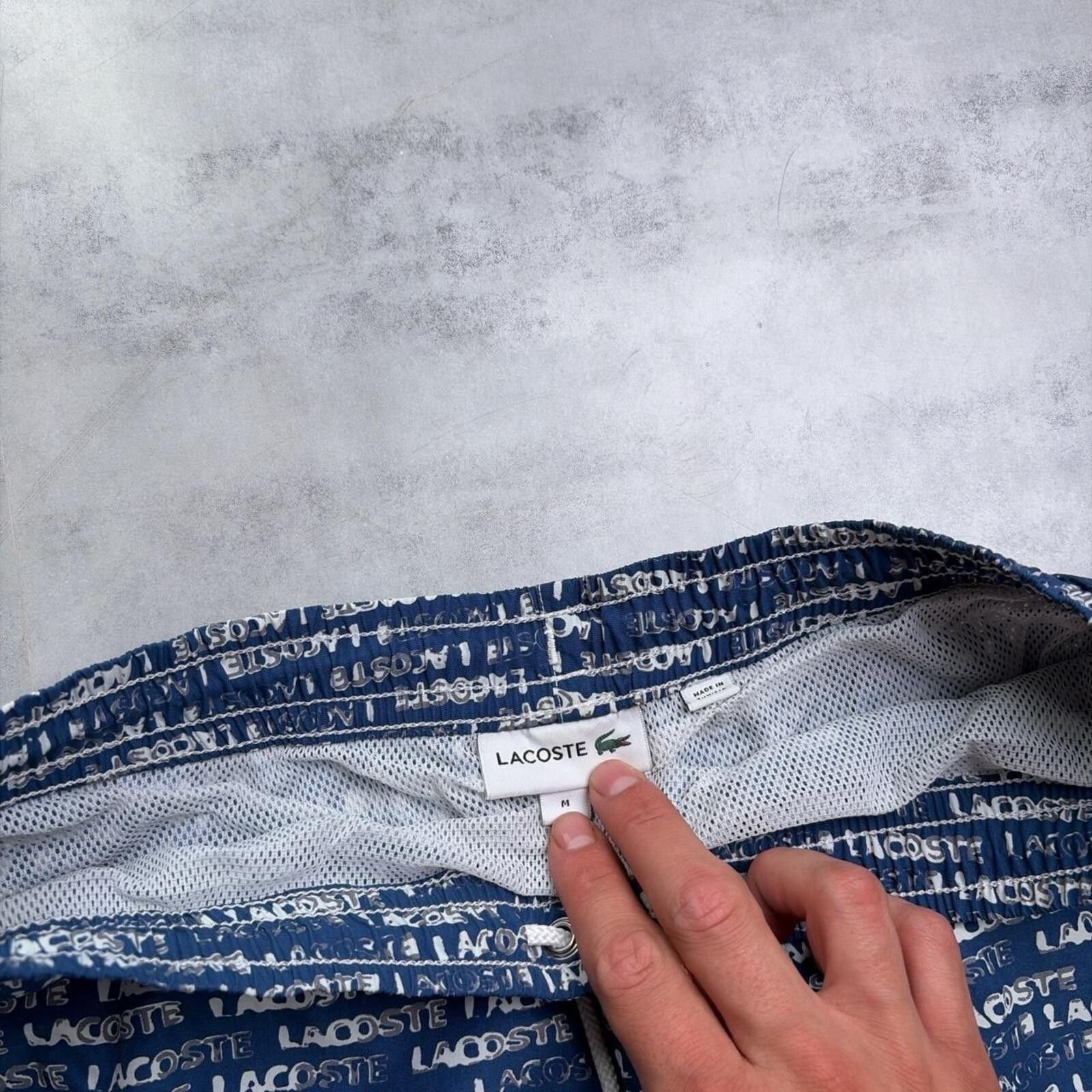 Lacoste Y2K Blue Lacoste Logo Board Shorts Size US 32 / EU 48 - 4 Thumbnail