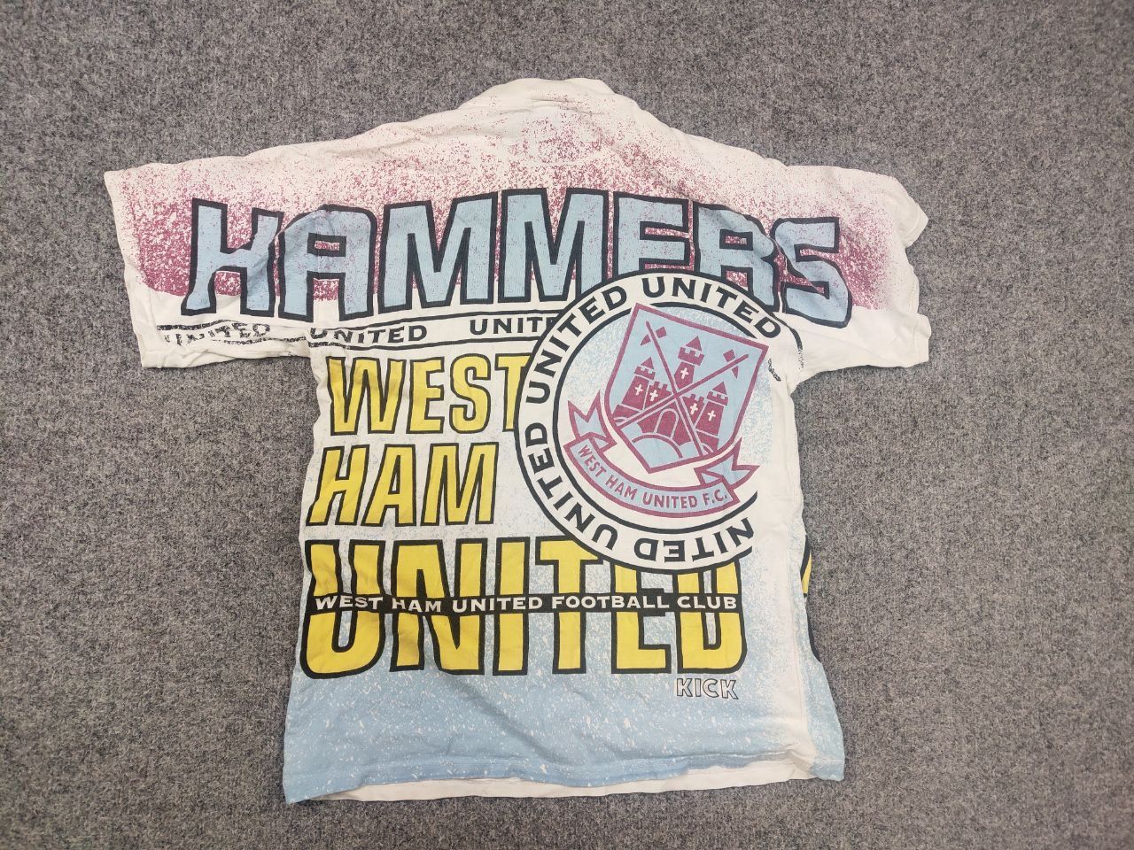 Vintage Vintage 90's Kick Logo West Ham United F.C. Football T Shirt Size US S / EU 44-46 / 1 - 8 Thumbnail