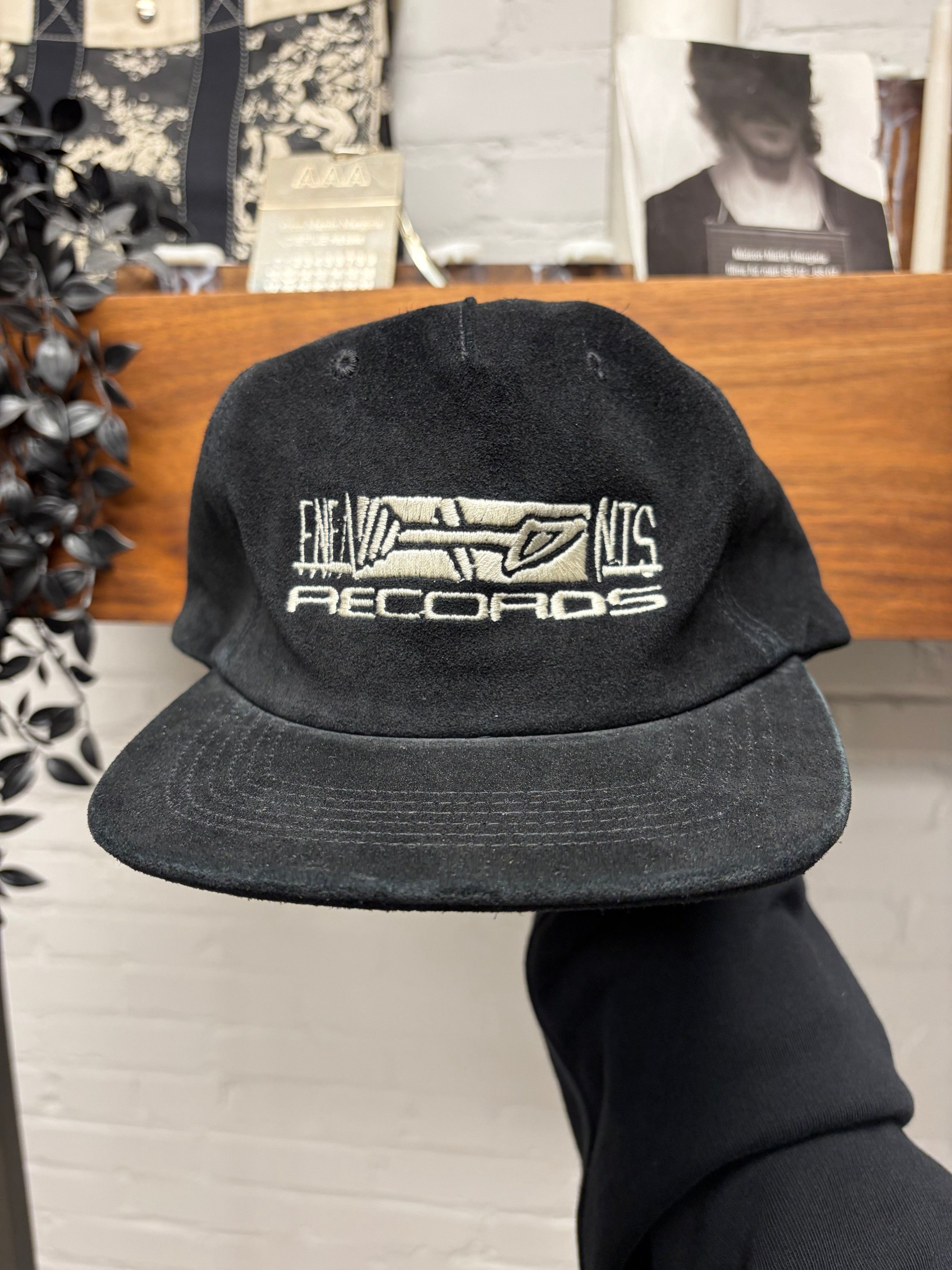 Enfants Riches Deprimes SS2022 Enfants Riches Deprimes ‘Records’ Black Suede Five Panel Hat Size ONE SIZE - 1 Thumbnail