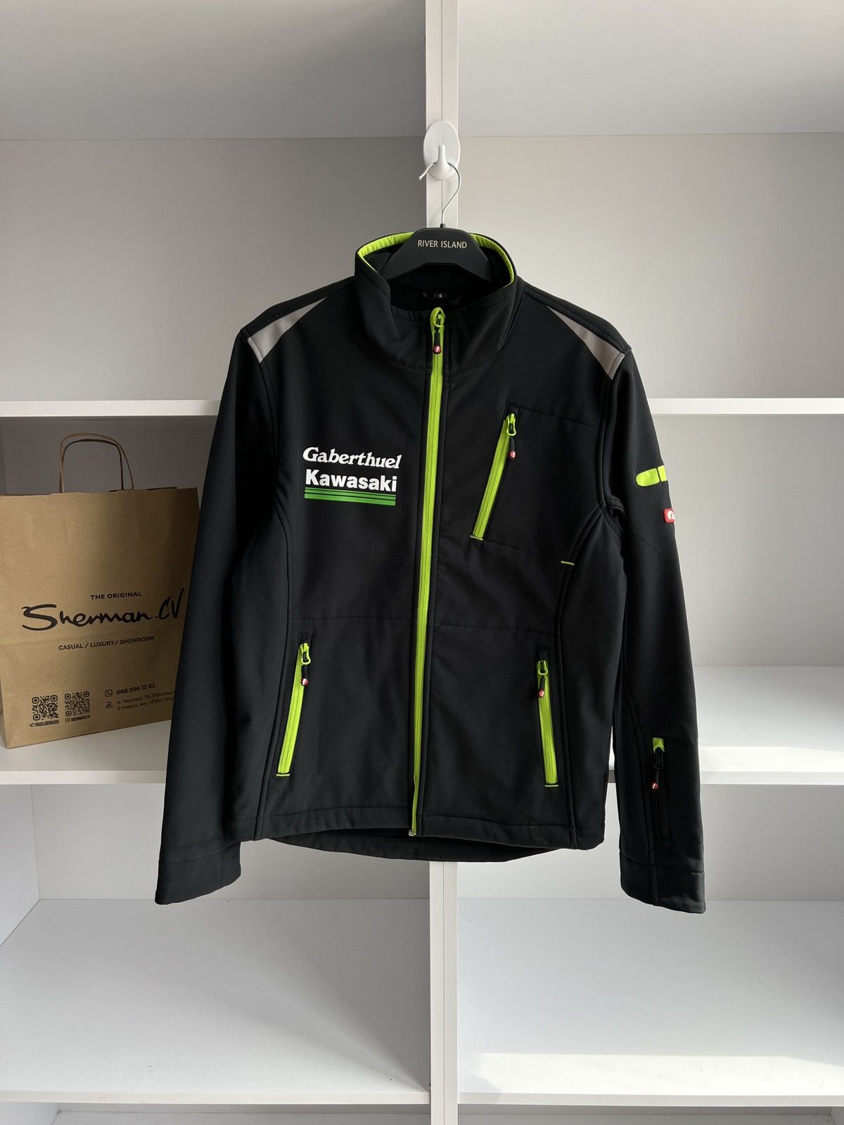 Vintage Vintage Kawasaki Softshell Racing Jacket Size US S / EU 44-46 / 1 - 4 Thumbnail
