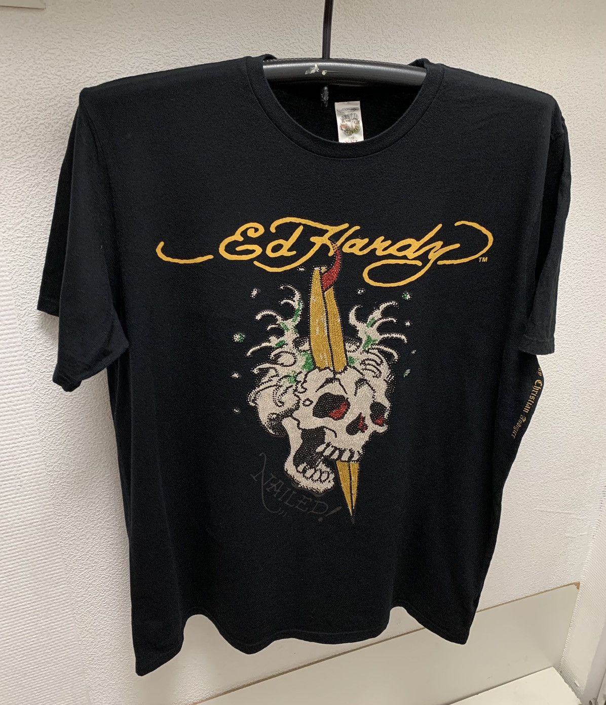 Ed Hardy Edhardy Christian Audigier big logo black t-shirt 2xl xxl su Size US XXL / EU 58 / 5 - 1 Thumbnail
