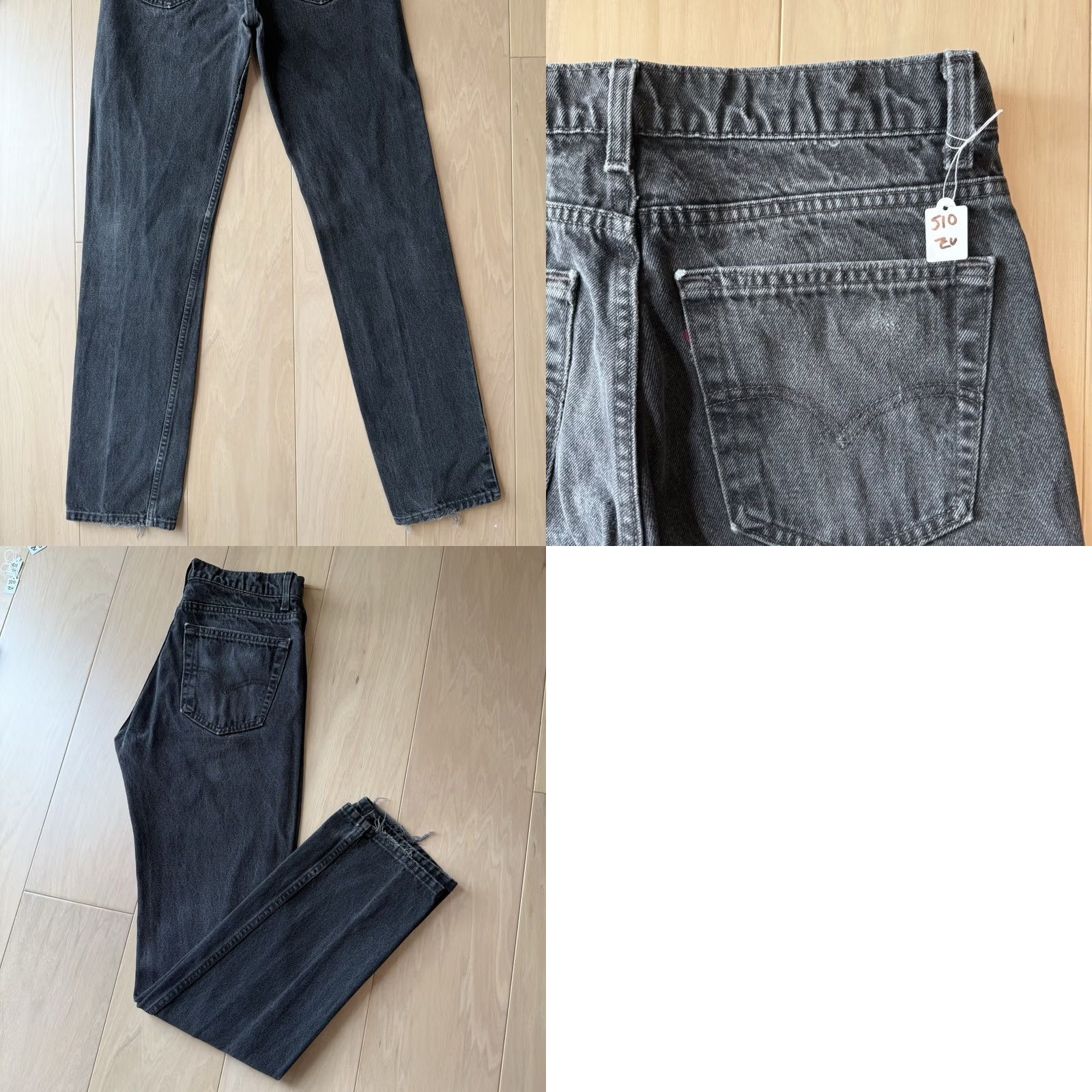 Levi's VINTAGE Levis 505 Jeans 32 Black 90s Workwear Light Wash Straight Leg Zip Fly Mens Jeans Size US 32 / EU 48 - 8 Thumbnail