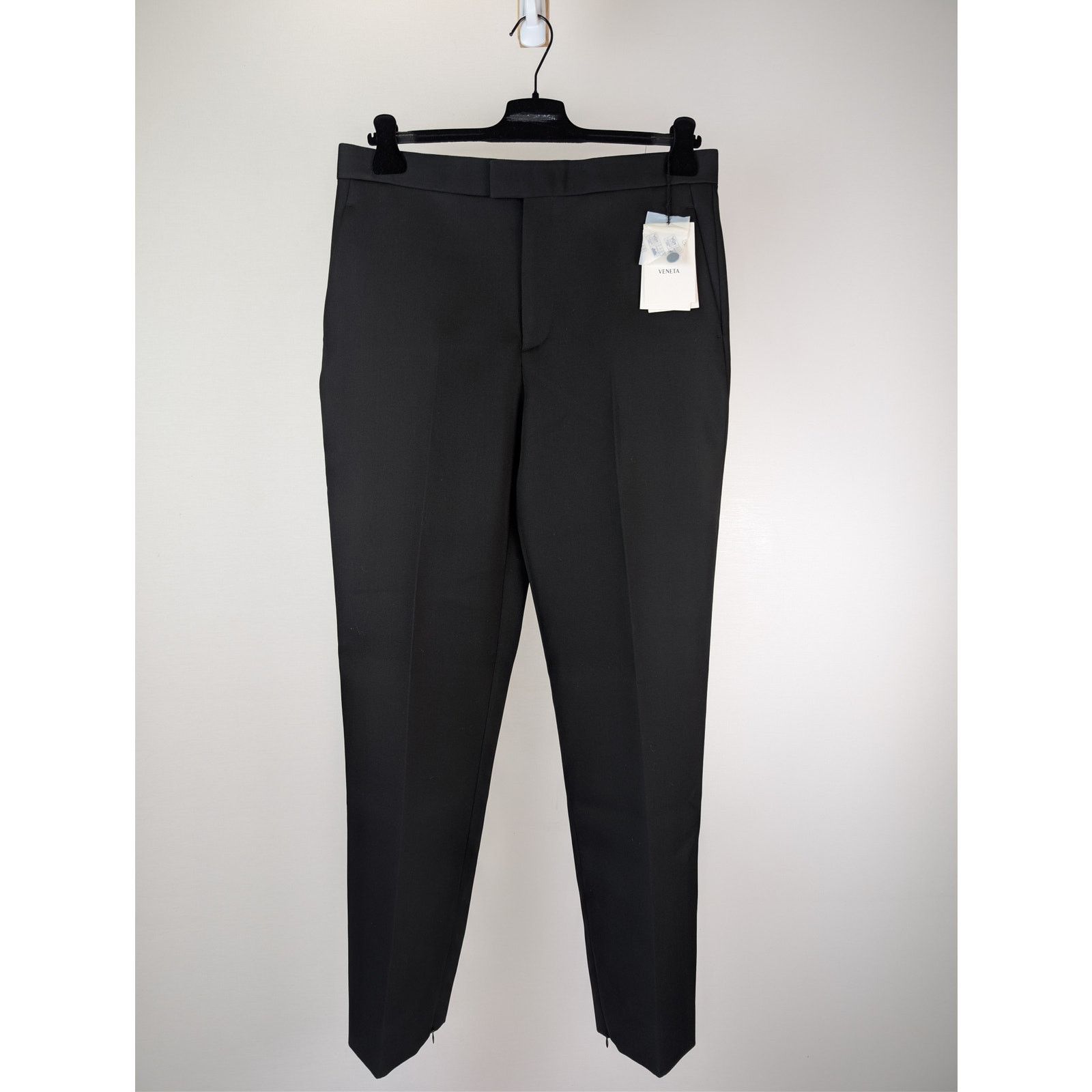 Bottega Veneta o1rshd1 Compact Wool Trousers Pants in Black Size US 34 / EU 50 - 2 Thumbnail