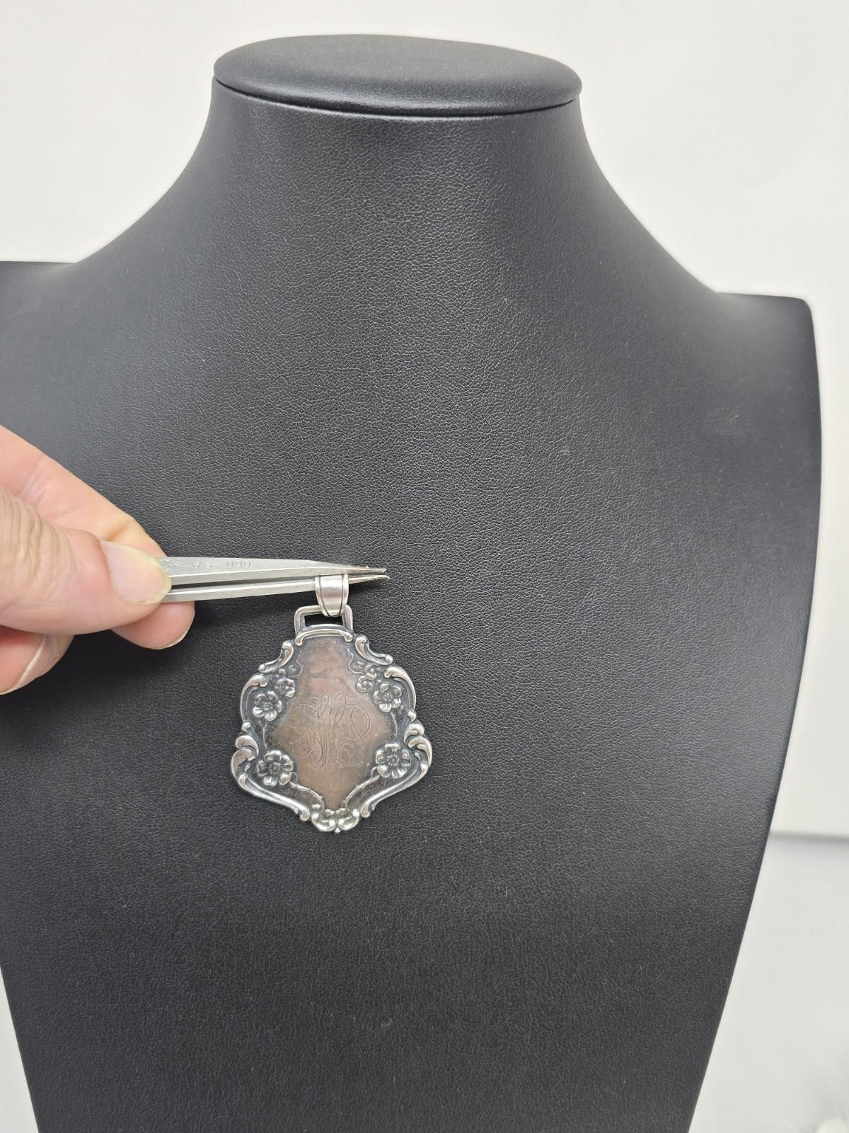 Free People Vintage Foree Sterling Silver Floral Pendant 925 Size ONE SIZE - 6 Thumbnail