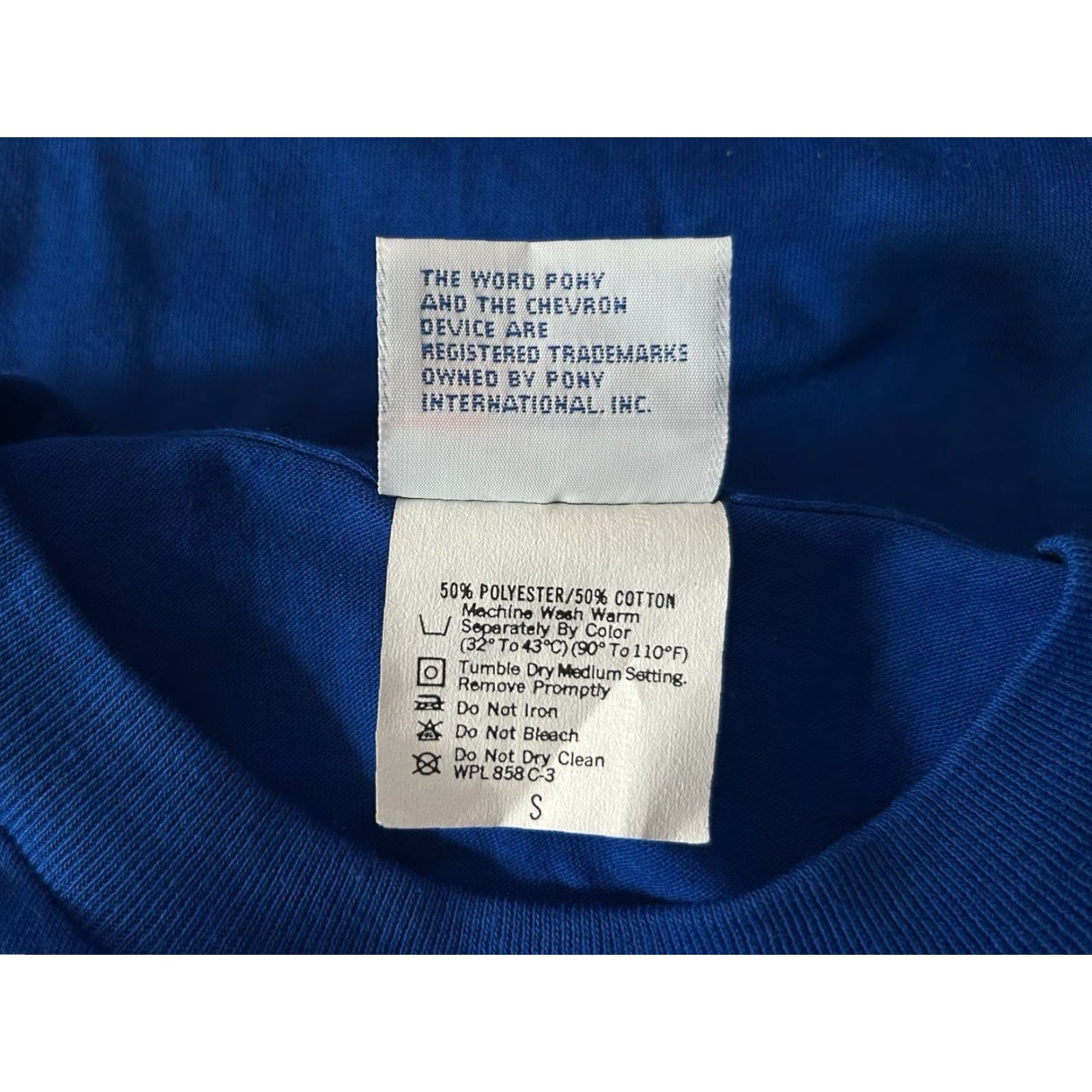 PONY VINTAGE PONY Muscle Tank Shirt Mens S Blue 90s Deadstock NWT Made in USA Crew Neck Sleeveless Cotton Blend 50/50 28" Long 16" Across Womens/Mens? Size US S / EU 44-46 / 1 - 7 Thumbnail