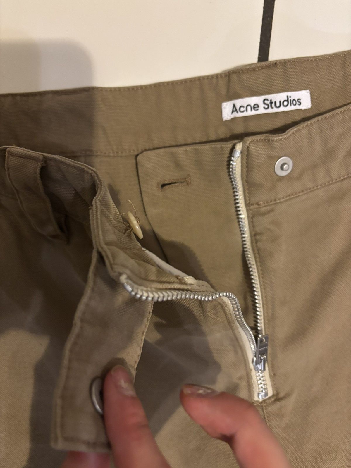 Acne Studios Acne Studio Wide Leg Holster Strap Cargo Pants Tan Size US 32 / EU 48 - 6 Thumbnail
