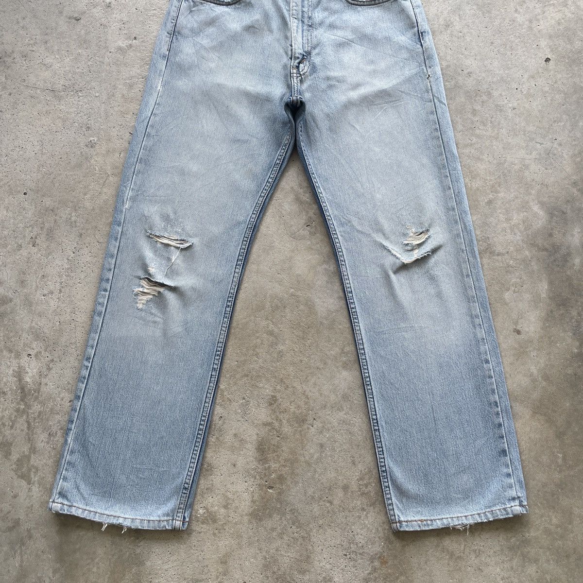 Levi's Vintage Clothing Vintage Levi’s 512 Wash Distressed Jeans Faded Denim Pants Size US 28 / EU 44 - 5 Thumbnail