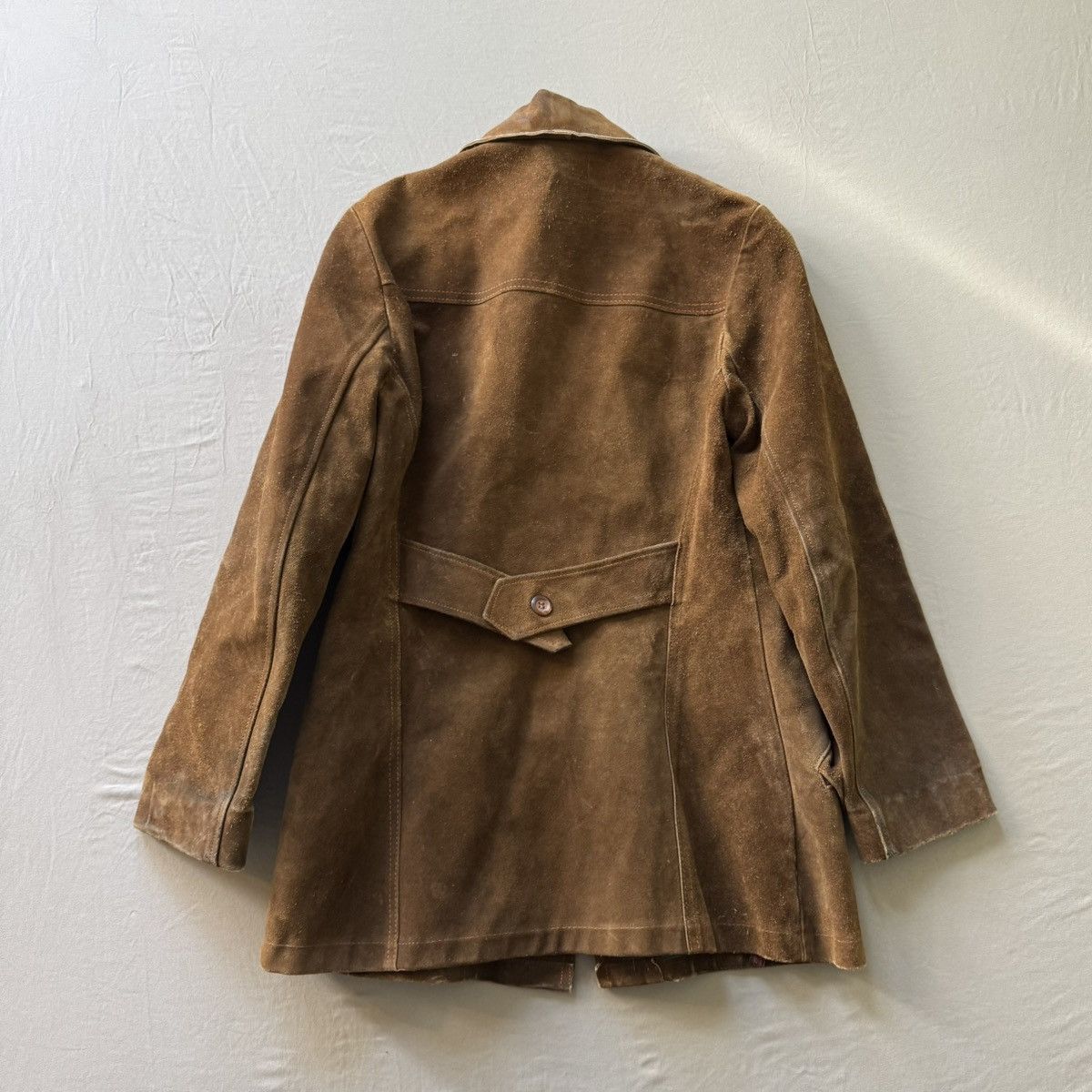 Other Vintage Rigid Suede Leather Jacket Size S / US 4 / IT 40 - 2 Thumbnail