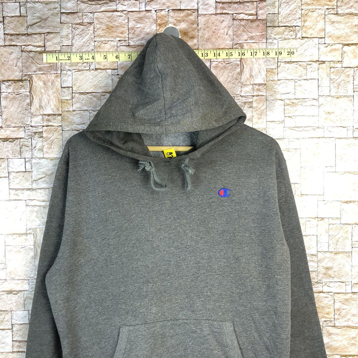 Champion Champion vintage plain Grey Hoodie #A706 Size US M / EU 48-50 / 2 - 2 Thumbnail