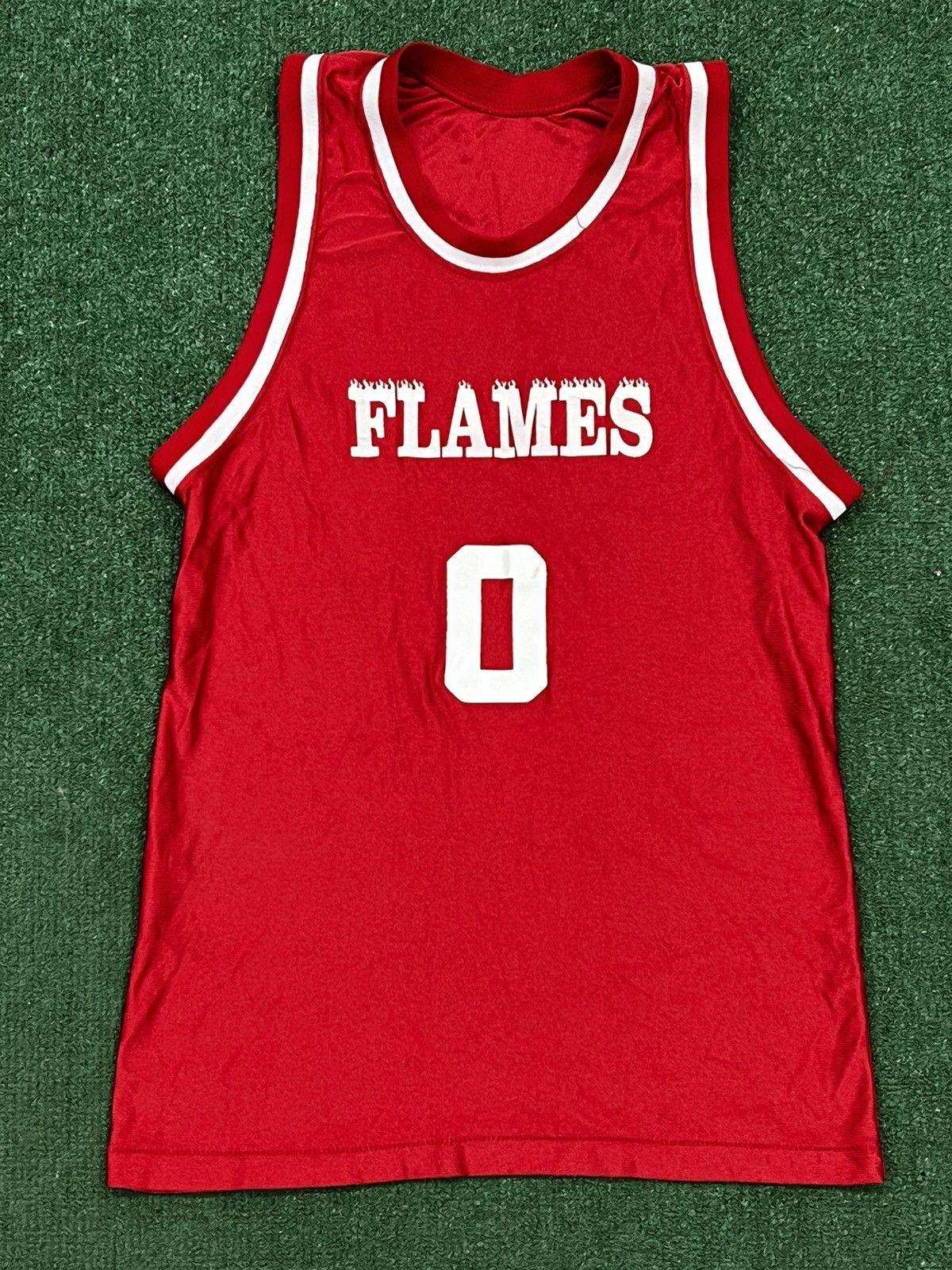 Vintage Vintage 90s Flames Basketball Jersey Size US S / EU 44-46 / 1 - 1 Thumbnail