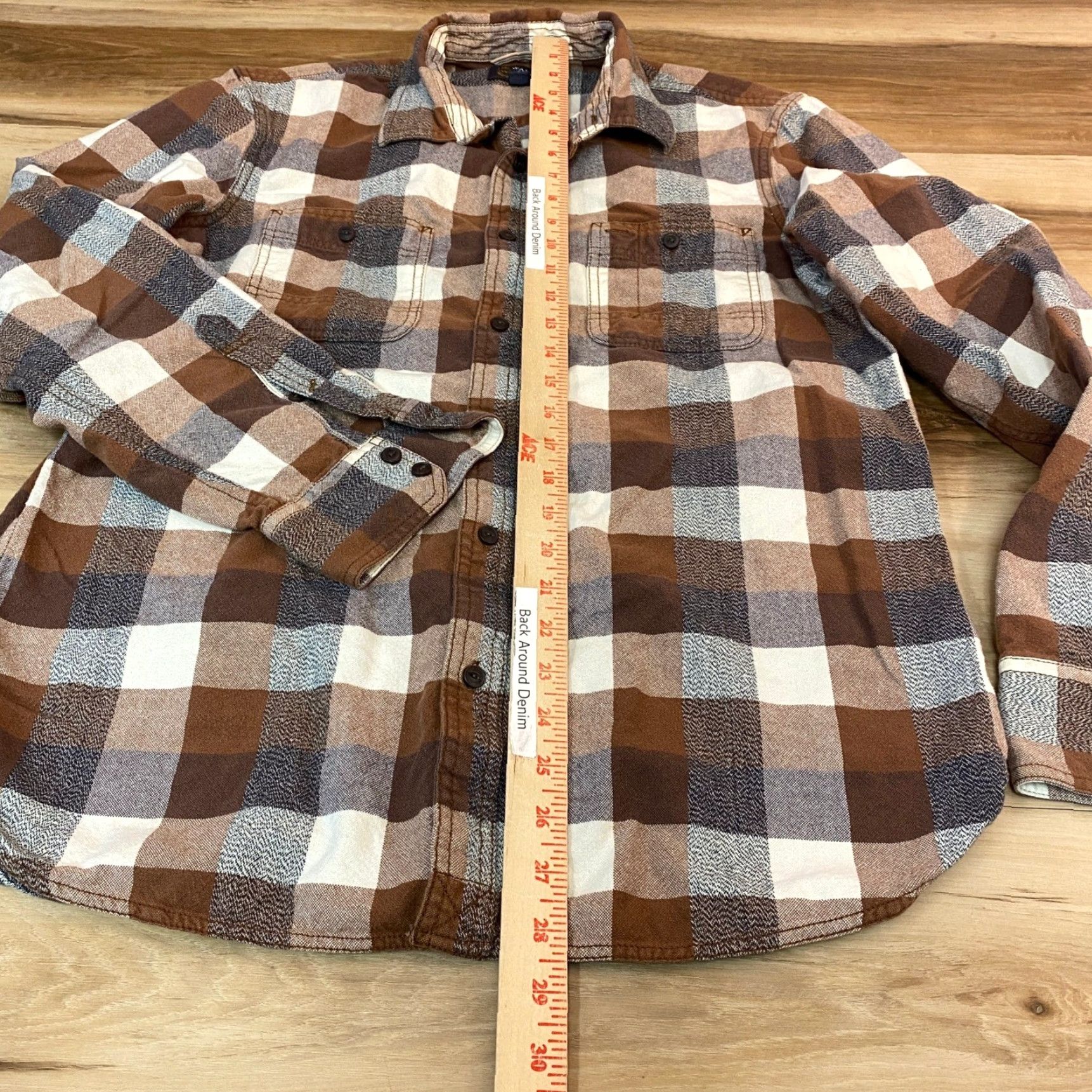 Vintage VINTAGE Wallin & Bros Flannel Shirt Men L Brown Plaid Button Up Cotton Buffalo Check Size US L / EU 52-54 / 3 - 4 Thumbnail
